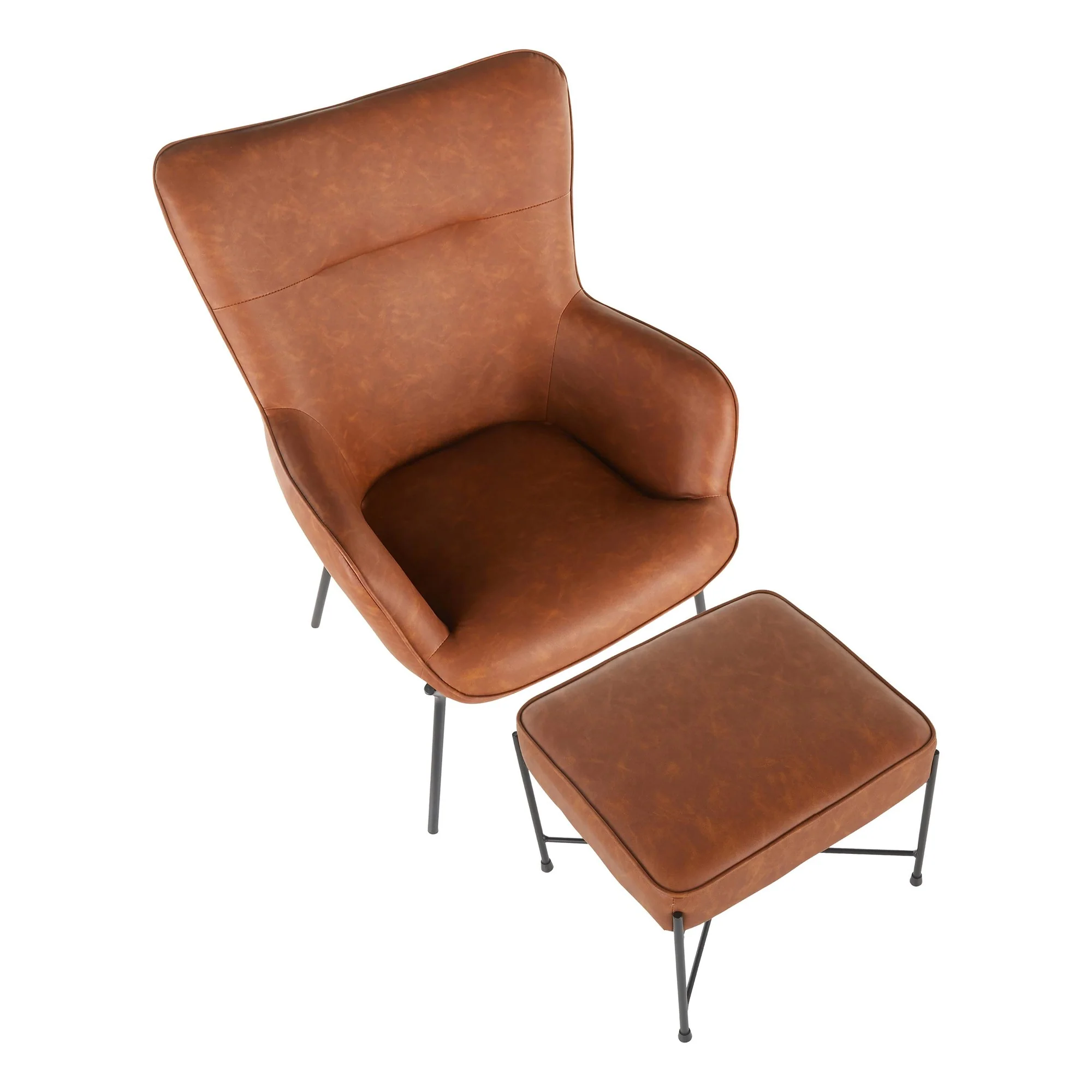 LumiSource Izzy Lounge Chair + Ottoman Set - Image 7