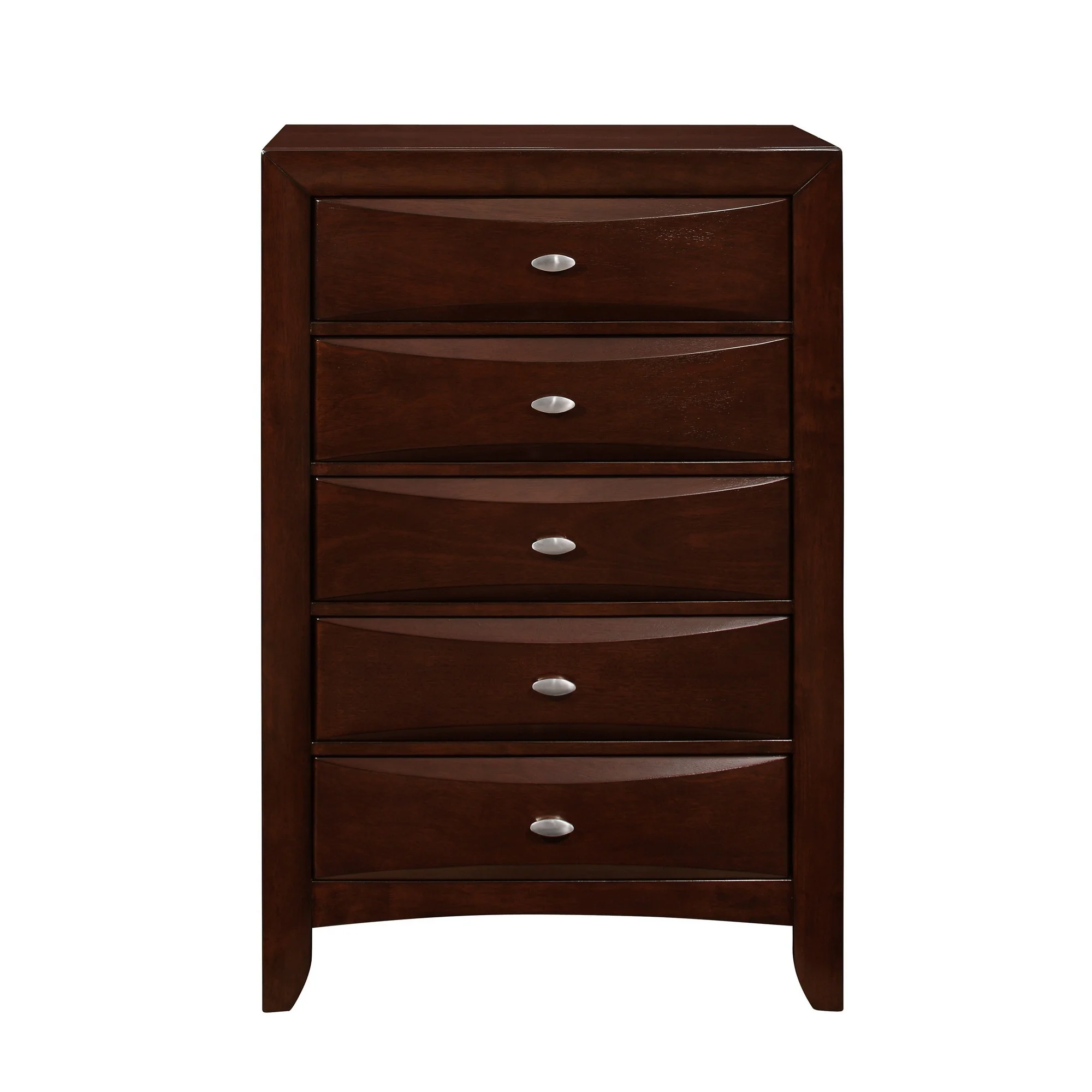 New Merlot Chest With 5 Chambared Drawer By Homeroots - Image 2