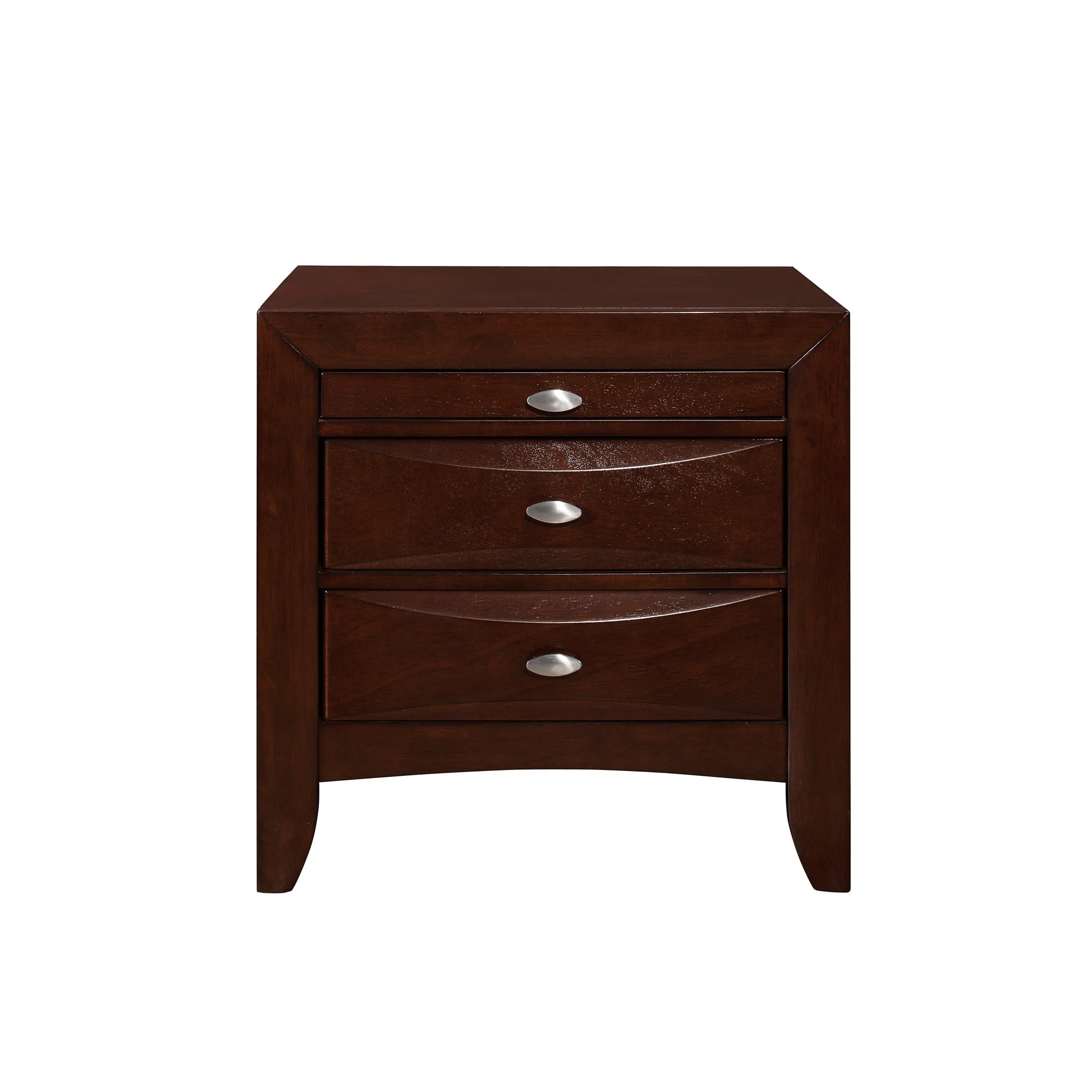New Merlot Nightstand With 2 Chambered Drawer By Homeroots - Image 2