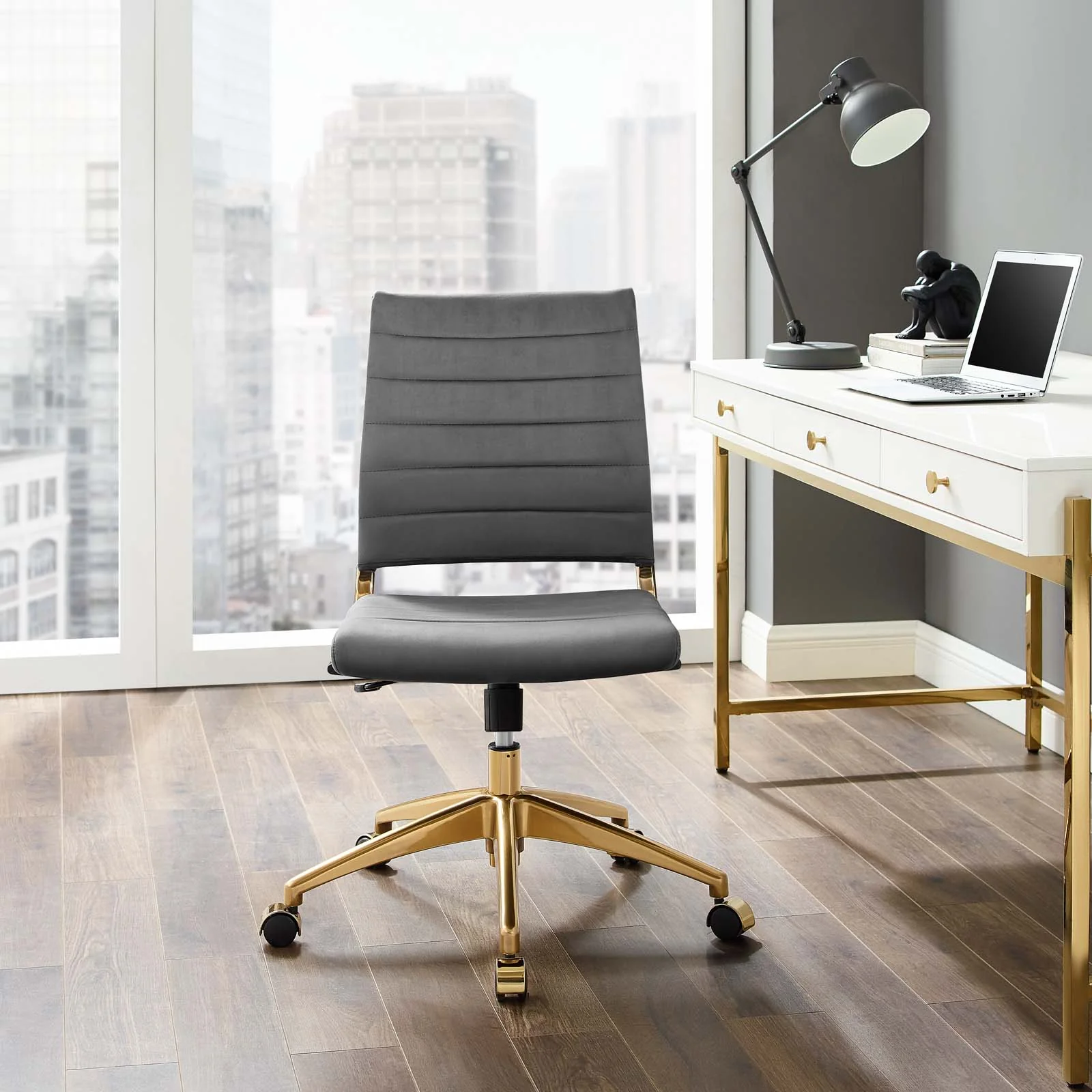 Modway Jive Armless Mid Back Performance Velvet Office Chair - EEI-4280 - Image 8