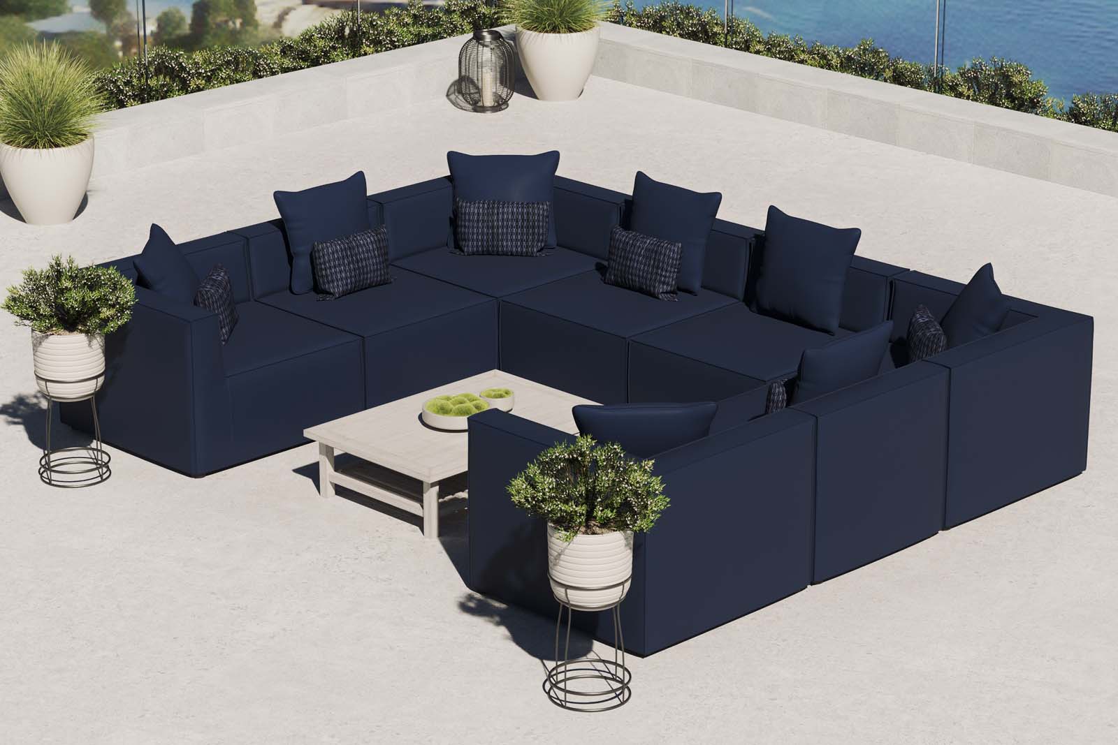 Modway Saybrook Outdoor Patio Upholstered 8-Piece Sectional Sofa - EEI-4388 - Image 10