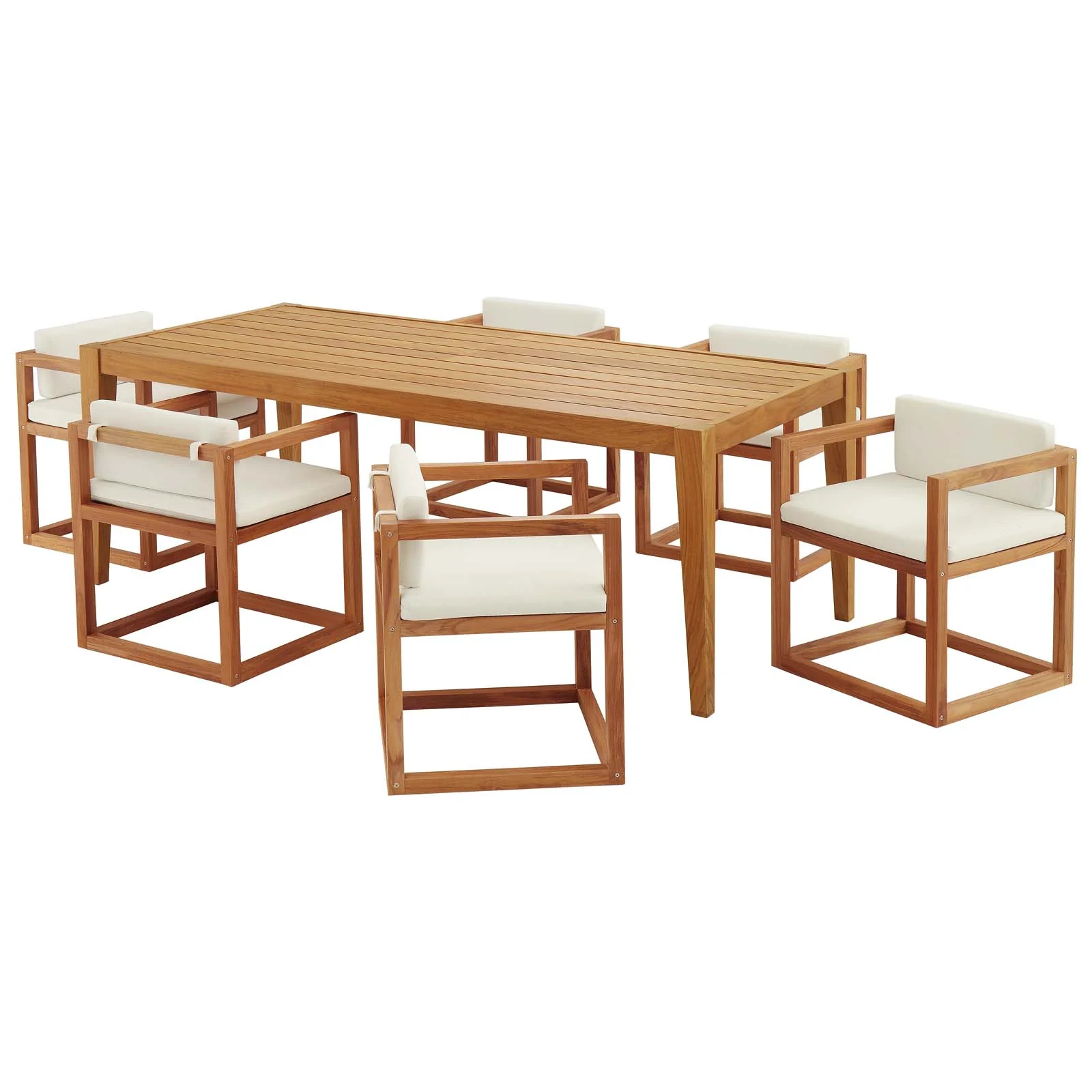 Newbury 7 Piece Outdoor Patio Premium Grade A Teak Wood Set By Modway - EEI-3650 - Image 2