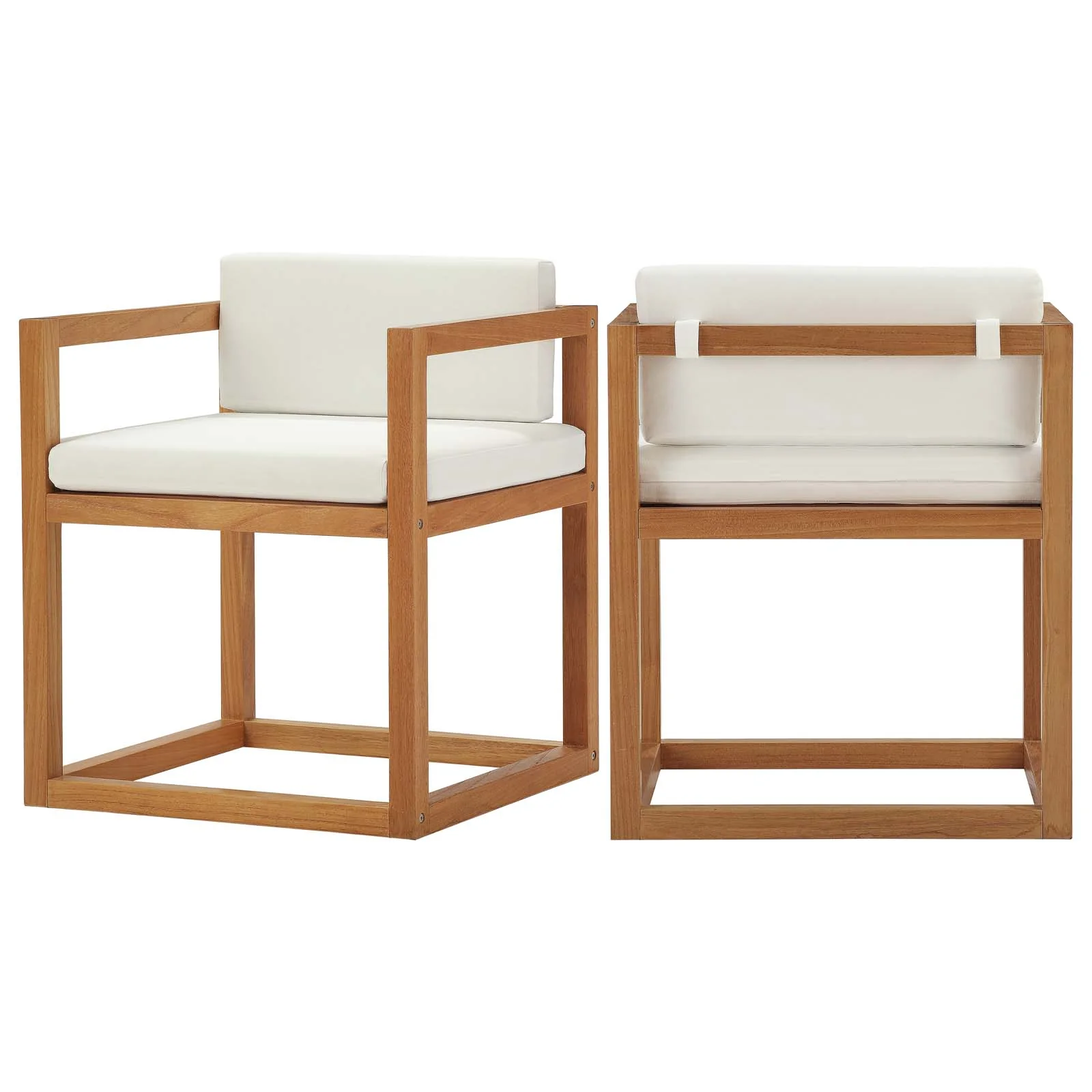 Newbury Outdoor Patio Premium Grade A Teak Wood Accent Armchair Set of 2 By Modway - EEI-4029 - Image 2