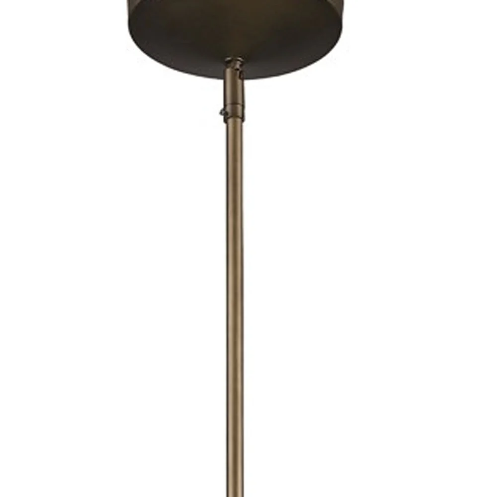 Newport 1-Light Tin Coated Pendant With Raw Brass Interior Shade And Louver By Homeroots - Image 4