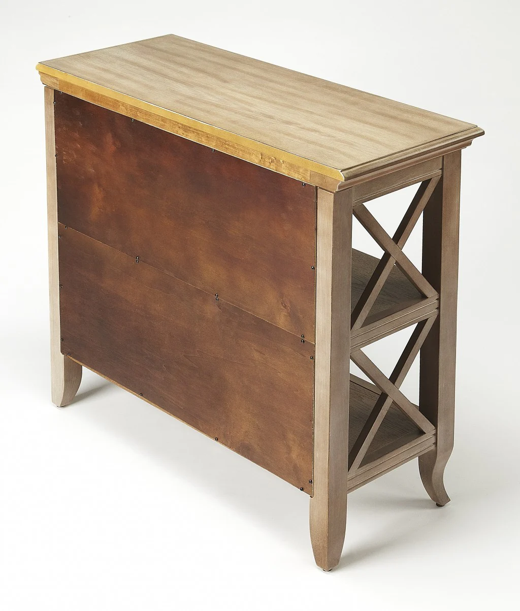 Newport Driftwood Low Bookcase By Homeroots - Image 3