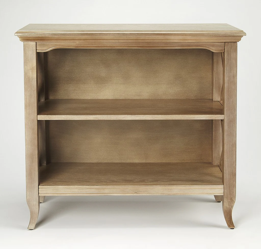 Newport Driftwood Low Bookcase By Homeroots - Image 5