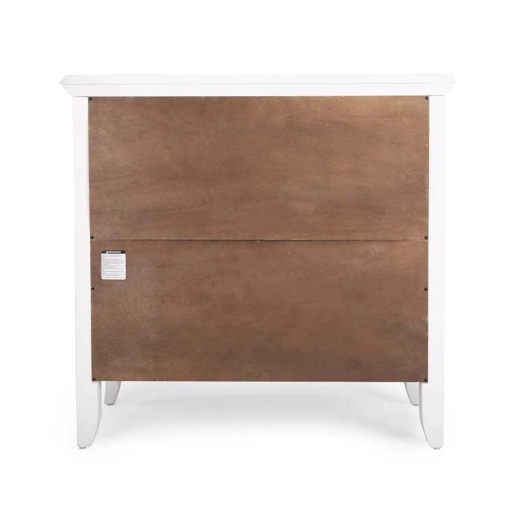 Newport Glossy White Low Bookcase By Homeroots - Image 6