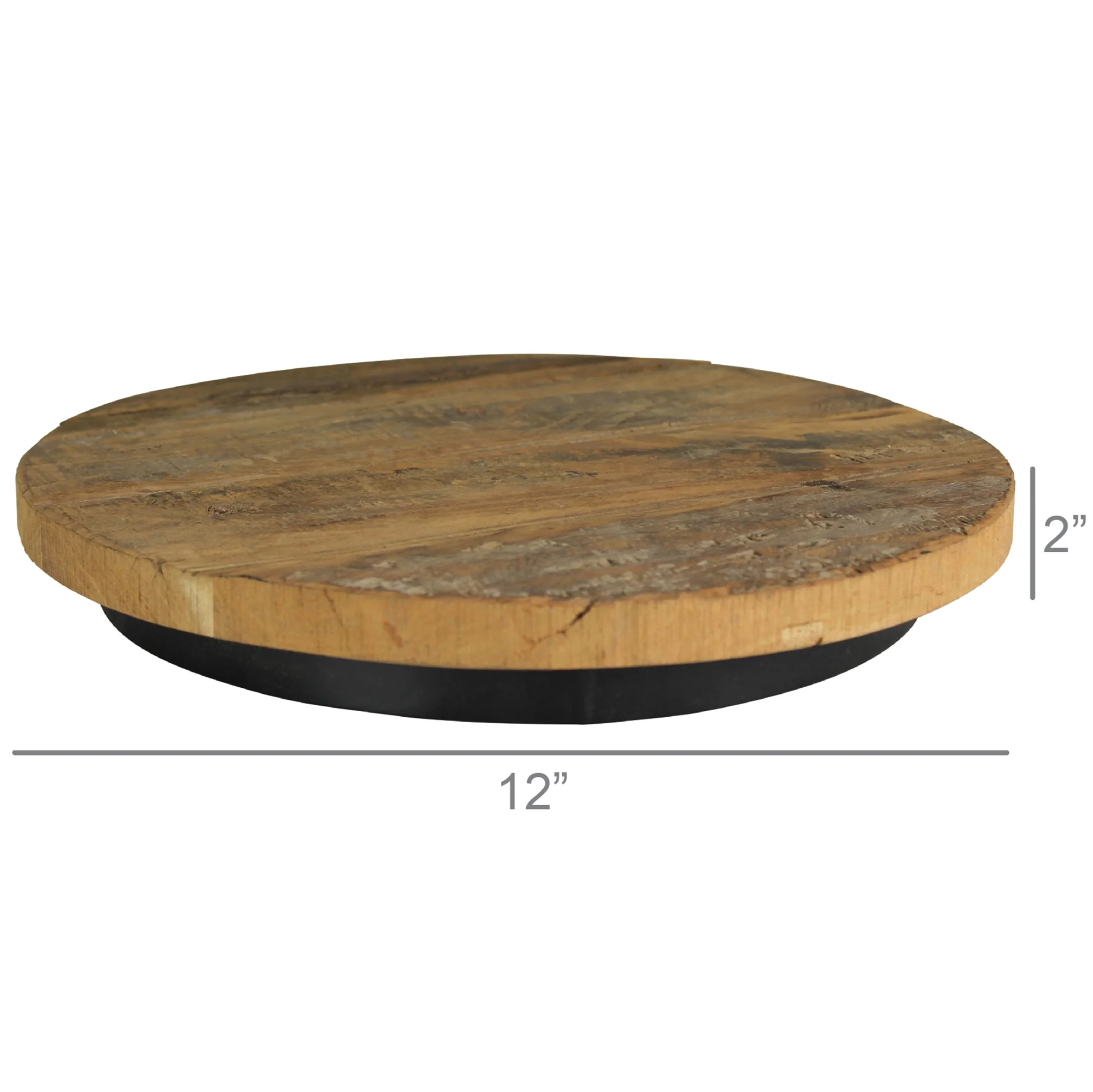 Newton Round Riser, ReclaiMedium Wood - Small Set Of 2 By HomArt - Image 2