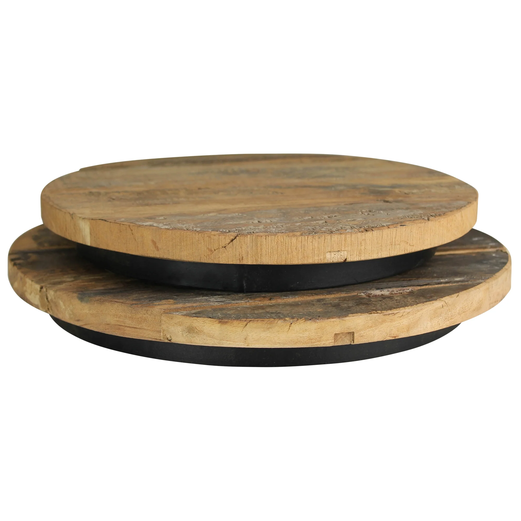 Newton Round Riser, ReclaiMedium Wood - Small Set Of 2 By HomArt - Image 4