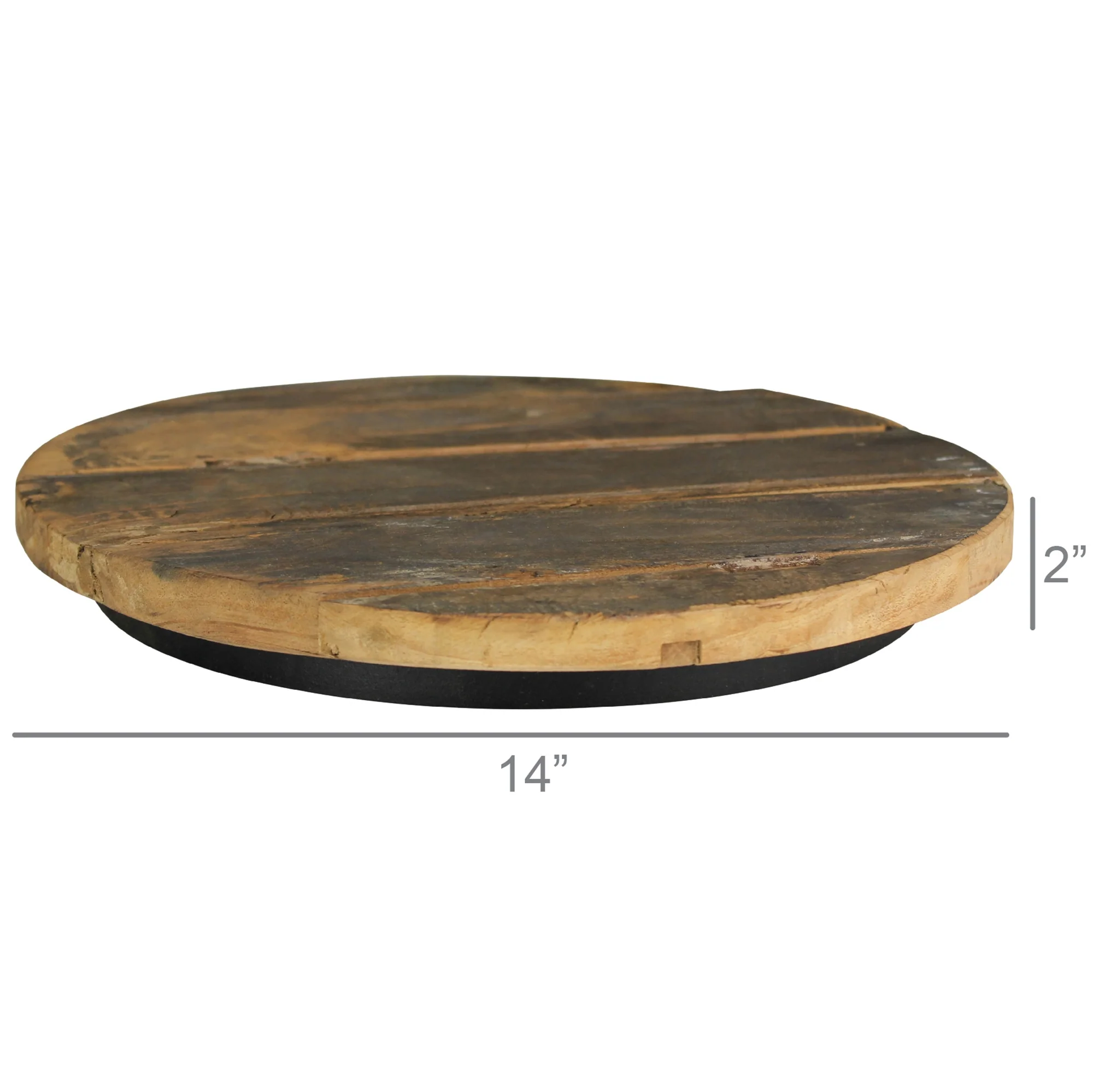 Newton Round Riser, ReclaiMedium Wood - Small Set Of 2 By HomArt - Image 5