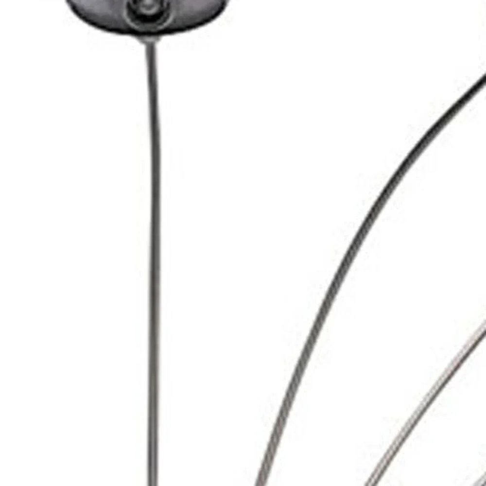 Nickel Five Lights Arc Floor Lamp With Nickel Dome Shade By Homeroots - Image 5
