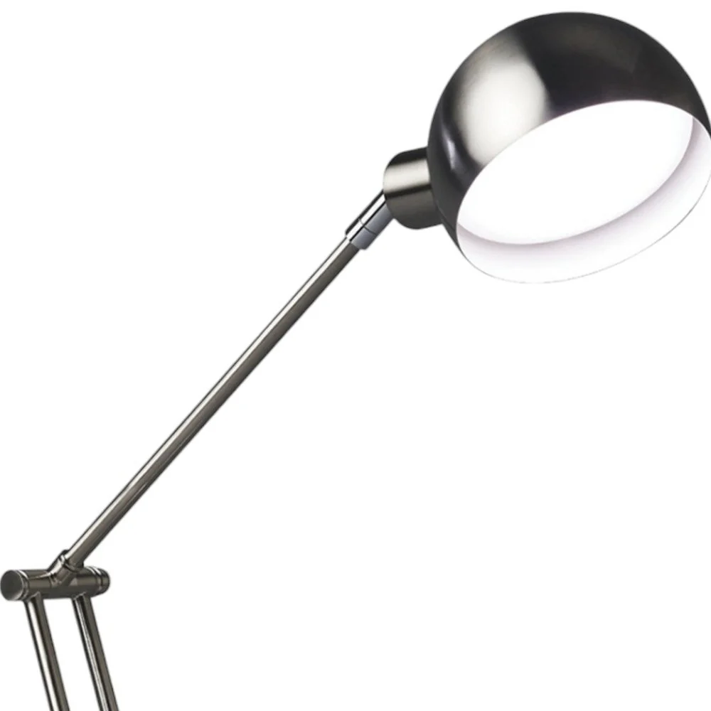 Nickel Metal Adjustable Swing Arm LED Desk Lamp With USB By Homeroots - Image 3