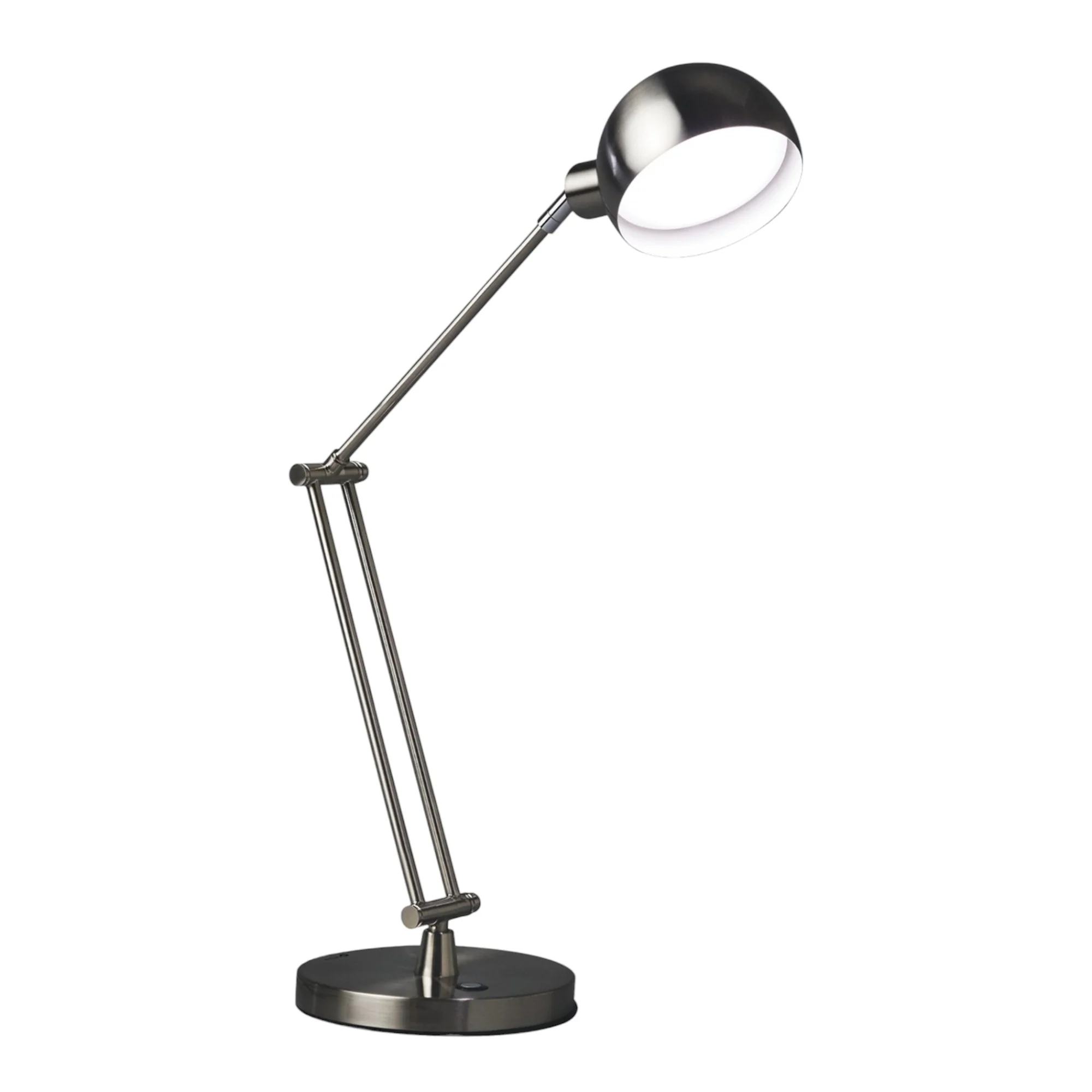 Nickel Metal Adjustable Swing Arm LED Desk Lamp With USB By Homeroots - Image 6