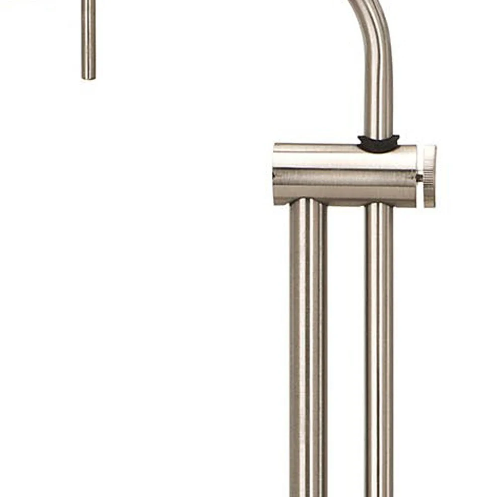 Nickel Metal Adjustable Table Lamp With Nickel Rectangular Shade By Homeroots - Image 3