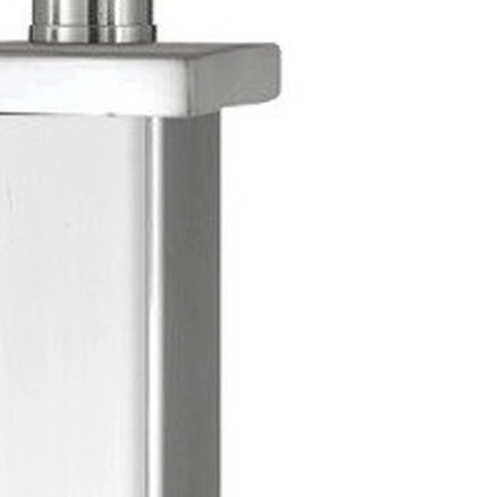 Nickel Metal USB Table Lamp With White Shade By Homeroots - Image 5