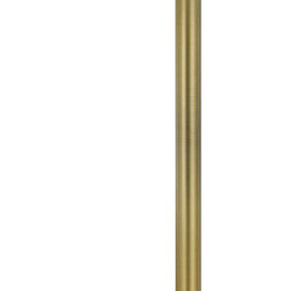 Nickel Tray Table Floor Lamp With White Drum Shade By Homeroots - Image 4