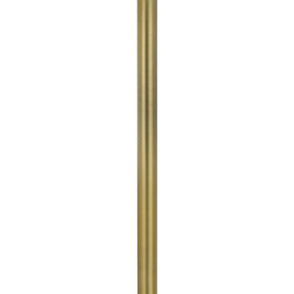 Nickel Tray Table Floor Lamp With White Drum Shade By Homeroots - Image 5