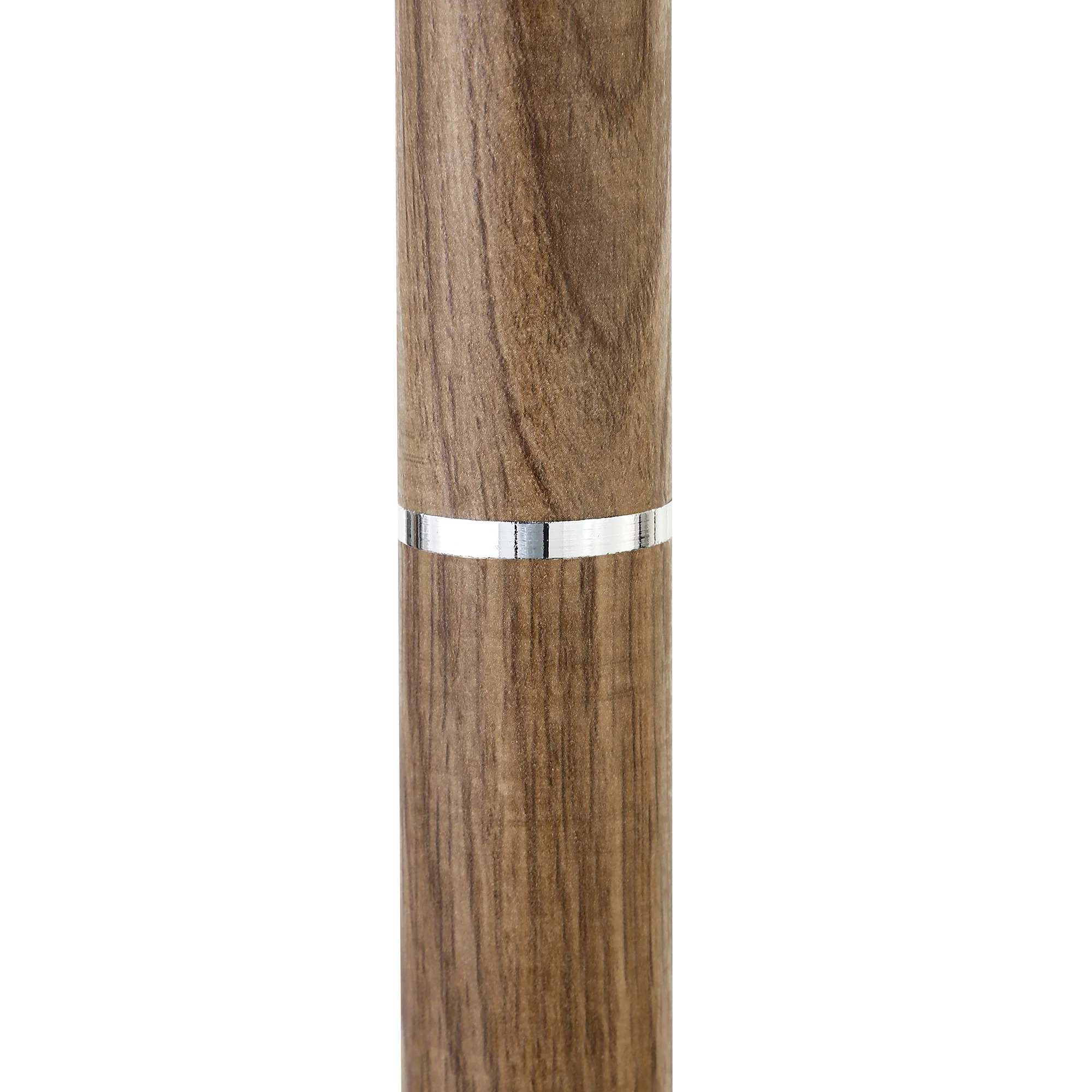 Nickel Two Light Floor Lamp With White Frosted Glass Drum Shade By Homeroots - Image 3