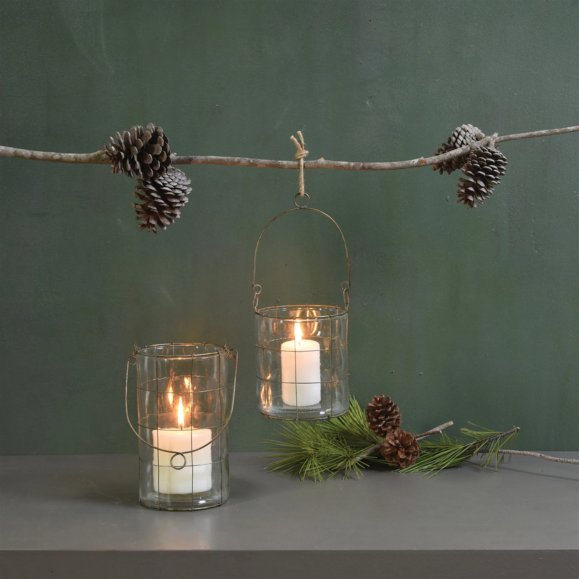 Nils Lantern, Glass - Large Set Of 2 By HomArt - Image 5