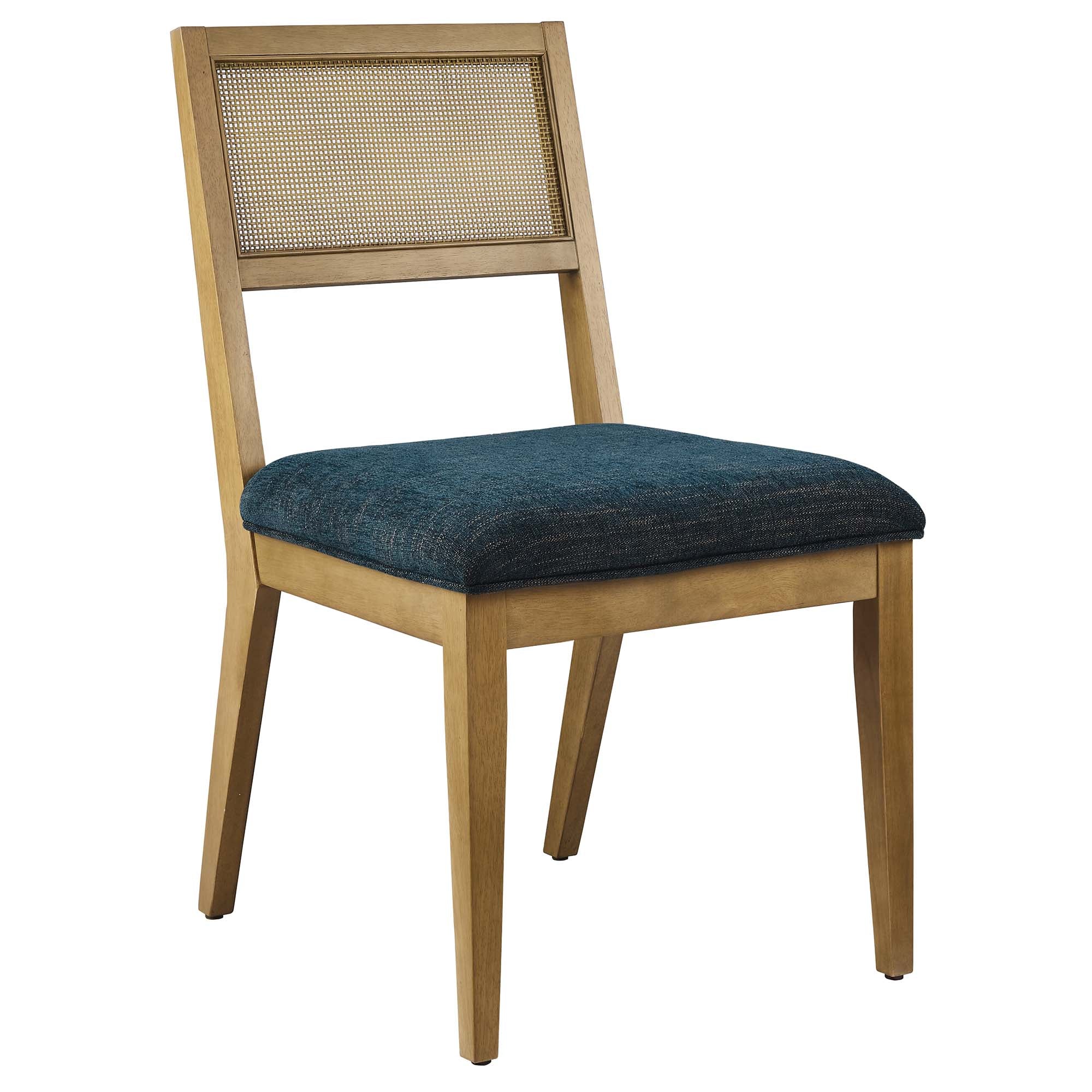 Nimba Faux Rattan Fabric Dining Chairs Set of 2 by Modway - Image 13