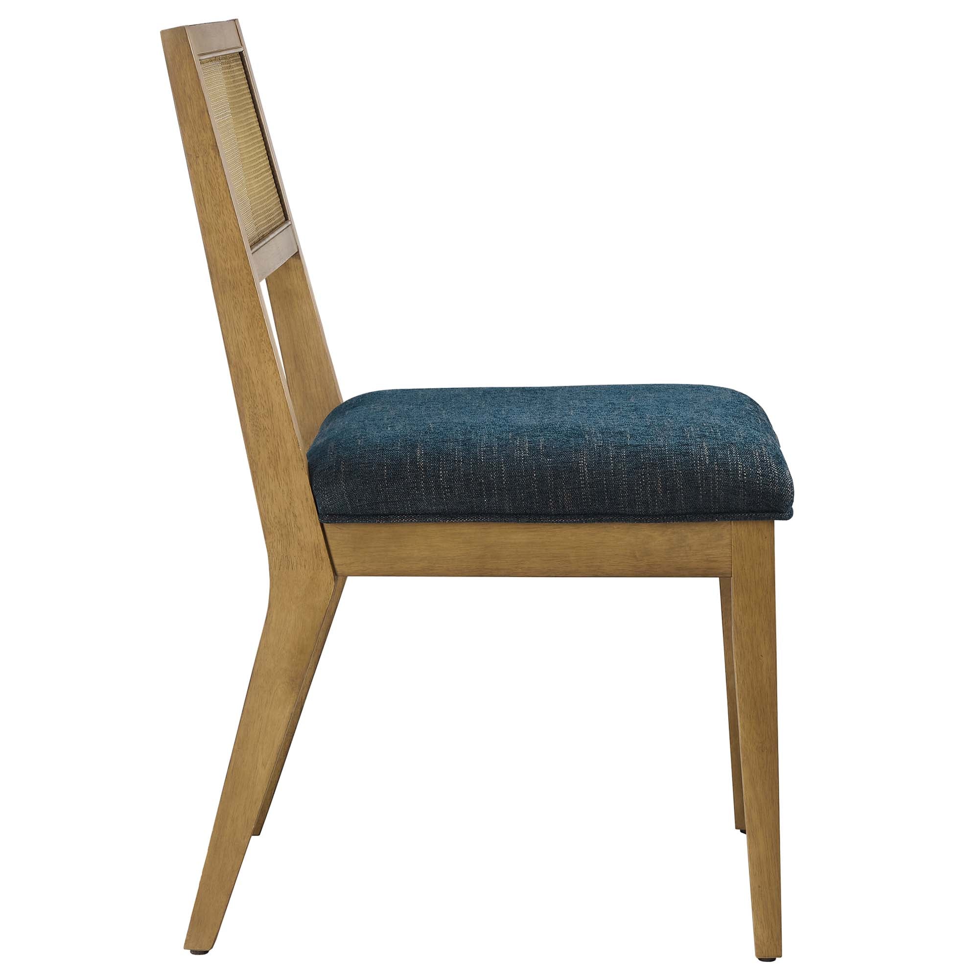 Nimba Faux Rattan Fabric Dining Chairs Set of 2 by Modway - Image 14