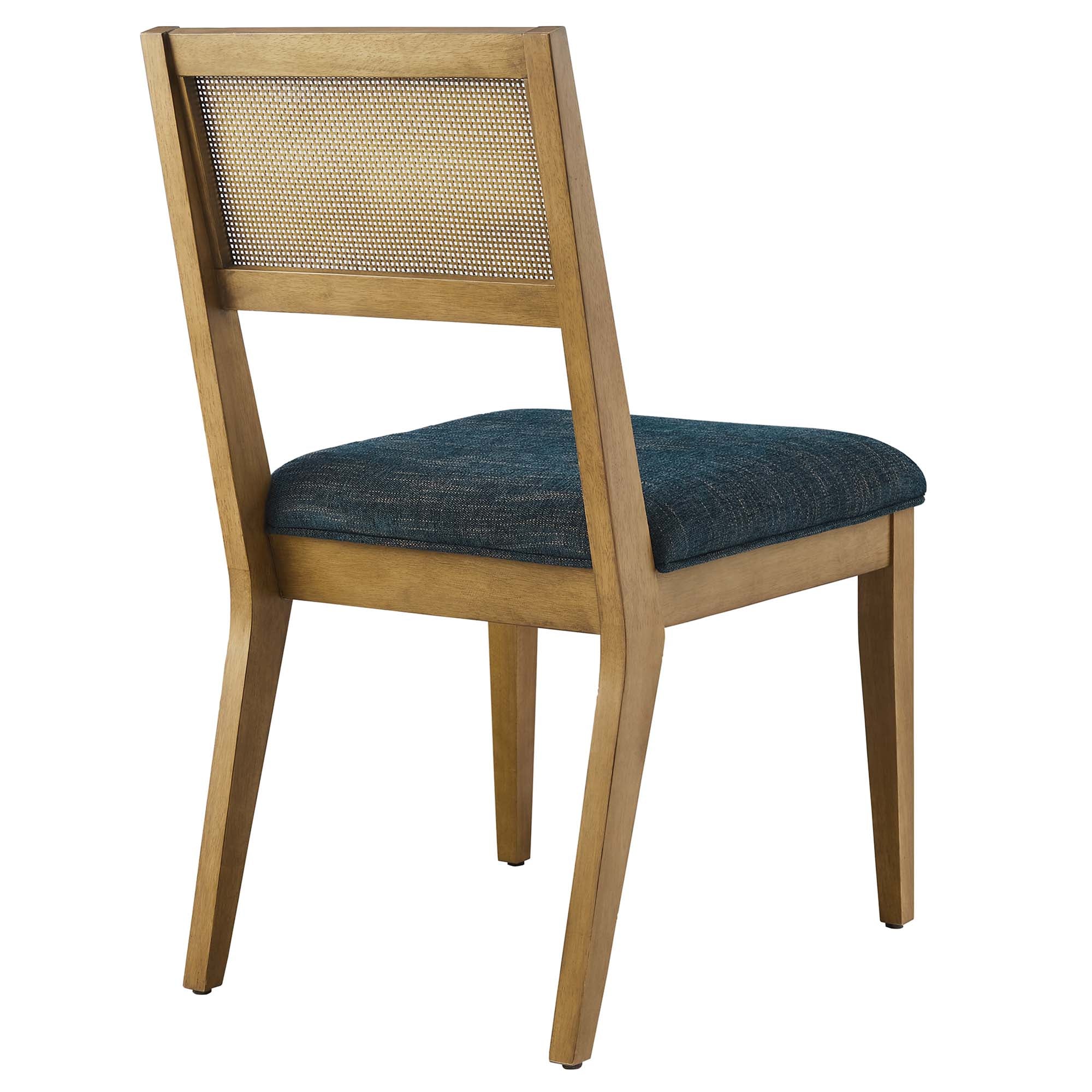 Nimba Faux Rattan Fabric Dining Chairs Set of 2 by Modway - Image 15