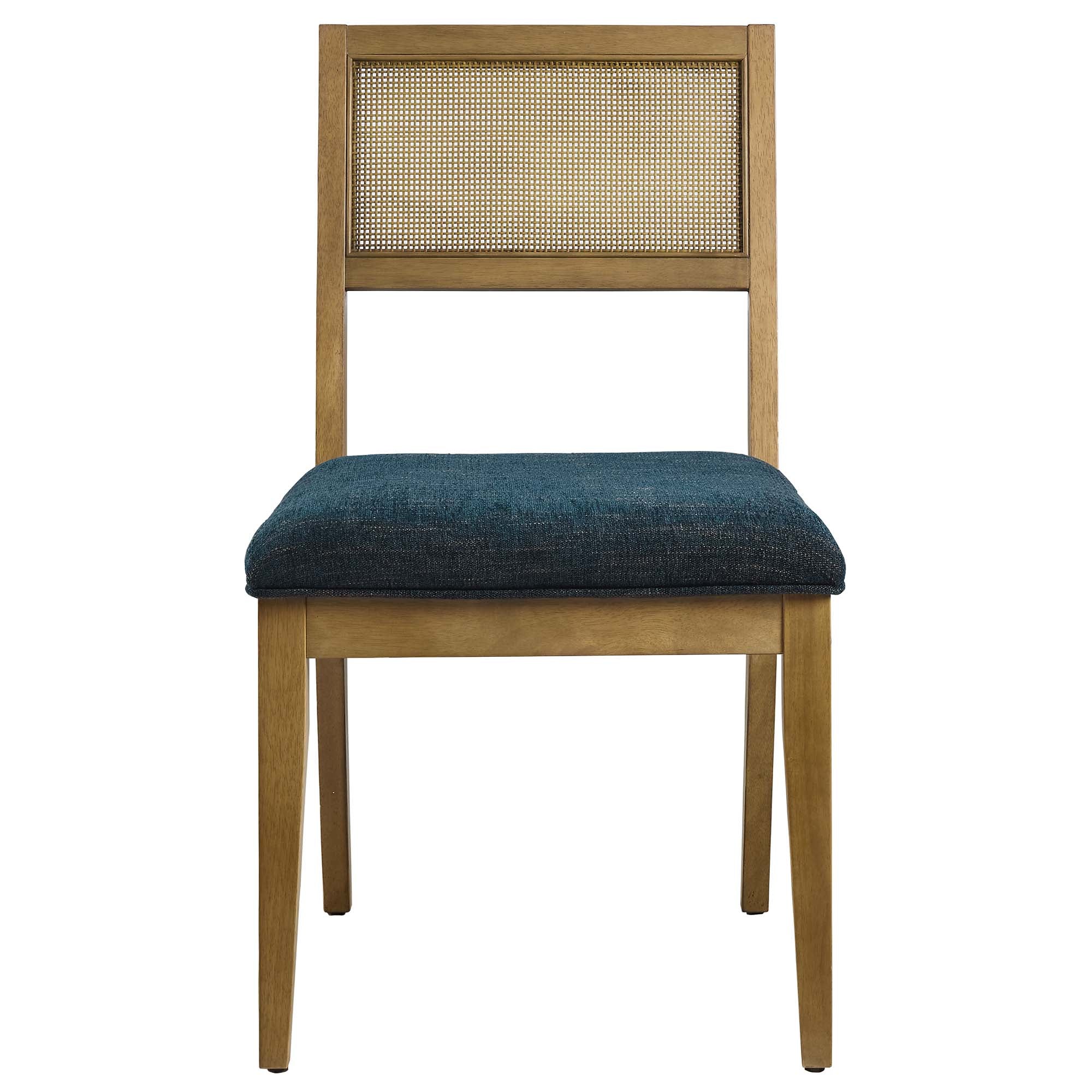 Nimba Faux Rattan Fabric Dining Chairs Set of 2 by Modway - Image 16