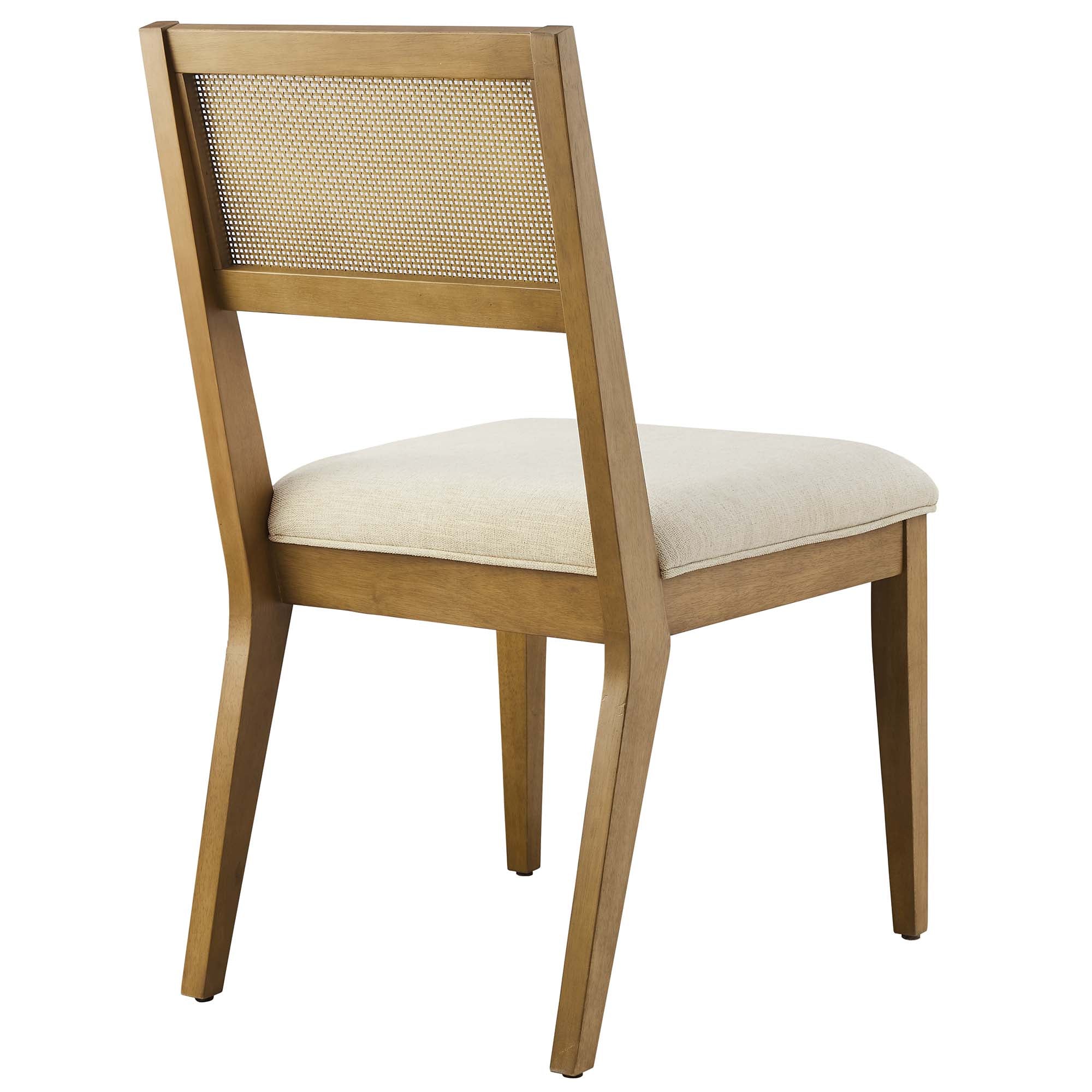 Nimba Faux Rattan Fabric Dining Chairs Set of 2 by Modway - Image 25