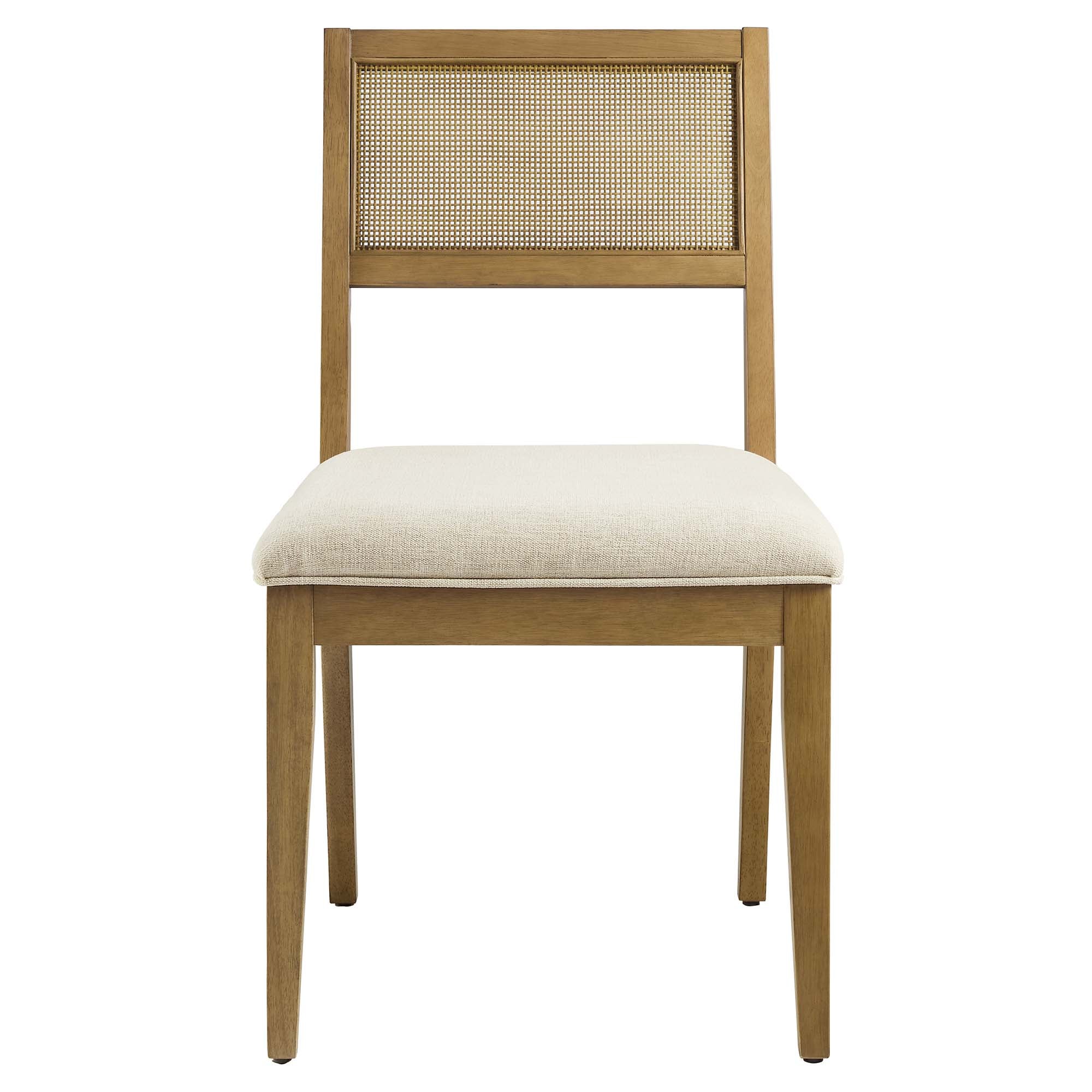Nimba Faux Rattan Fabric Dining Chairs Set of 2 by Modway - Image 26