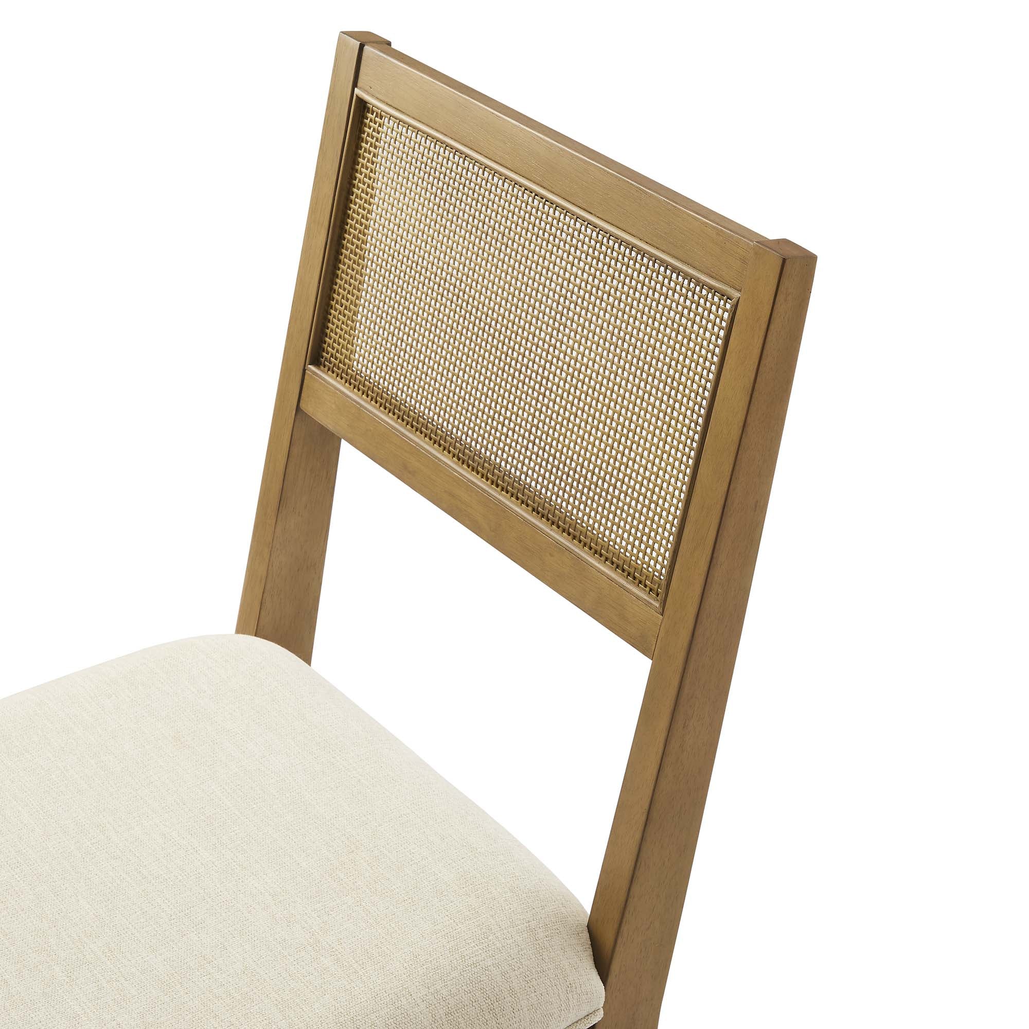Nimba Faux Rattan Fabric Dining Chairs Set of 2 by Modway - Image 27