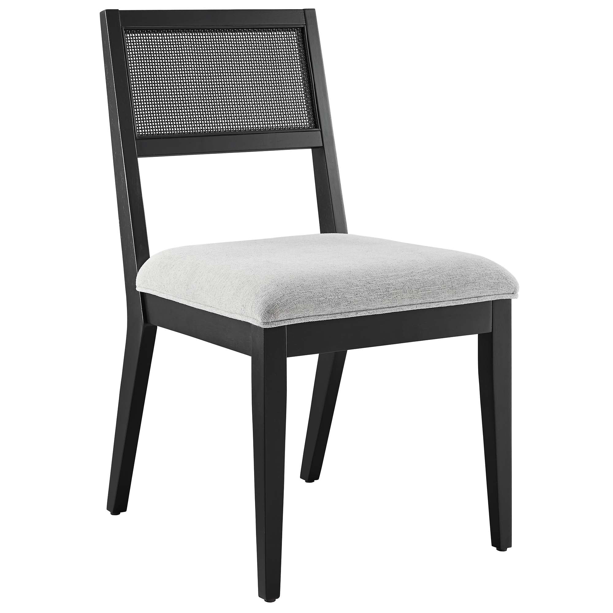 Nimba Faux Rattan Fabric Dining Chairs Set of 2 by Modway - Image 3