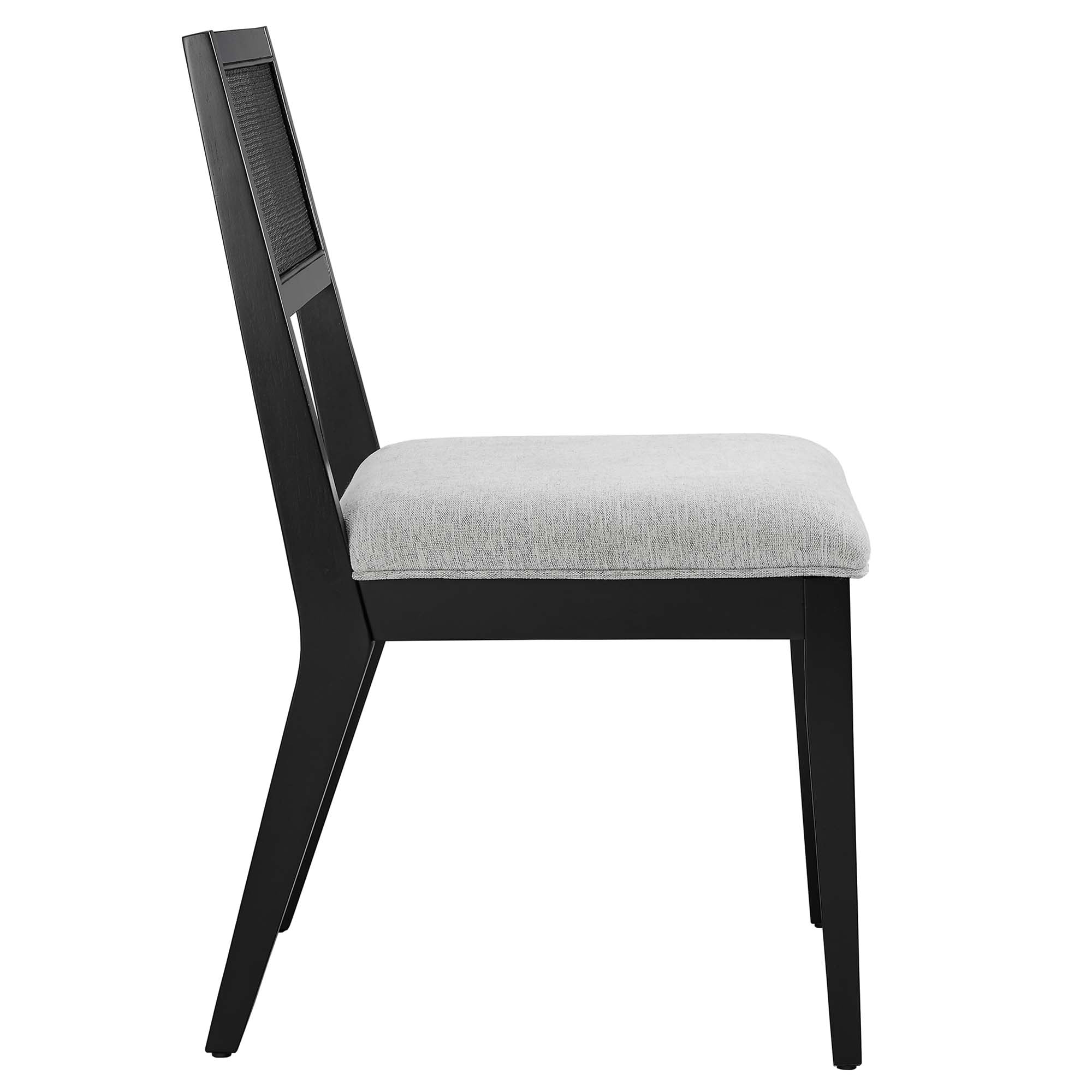 Nimba Faux Rattan Fabric Dining Chairs Set of 2 by Modway - Image 4