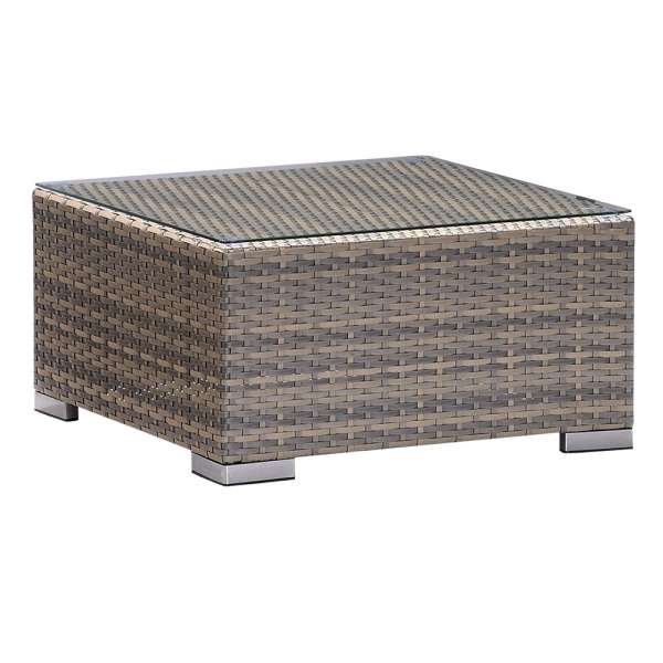 Nina 3 piece Outdoor Rattan Sectional Set with Dark Brown Cushions and Modern Accent Pillows By Armen Living - Image 4