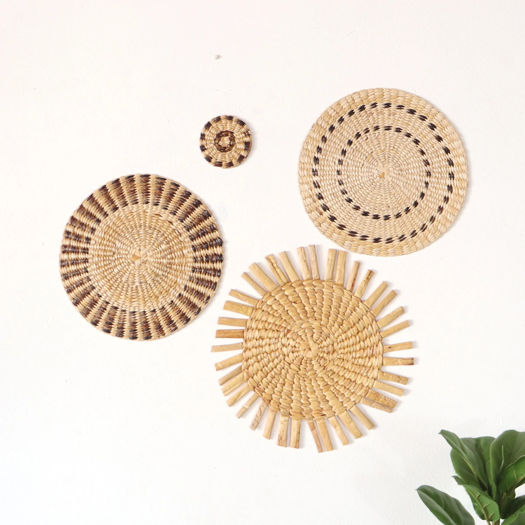 Nit Cha Nan - Wall Hanging DeCor (Set Of 4, Banana & Seagrass) By Thaihome - Image 5