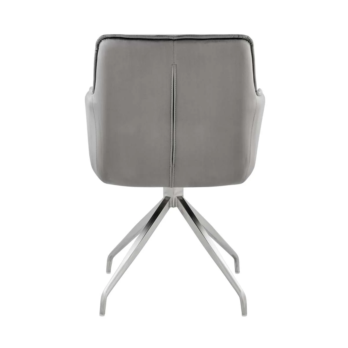 Noah Dining Room Accent Chair in Blue Velvet and Brushed Stainless Steel Finish By Armen Living - Image 15