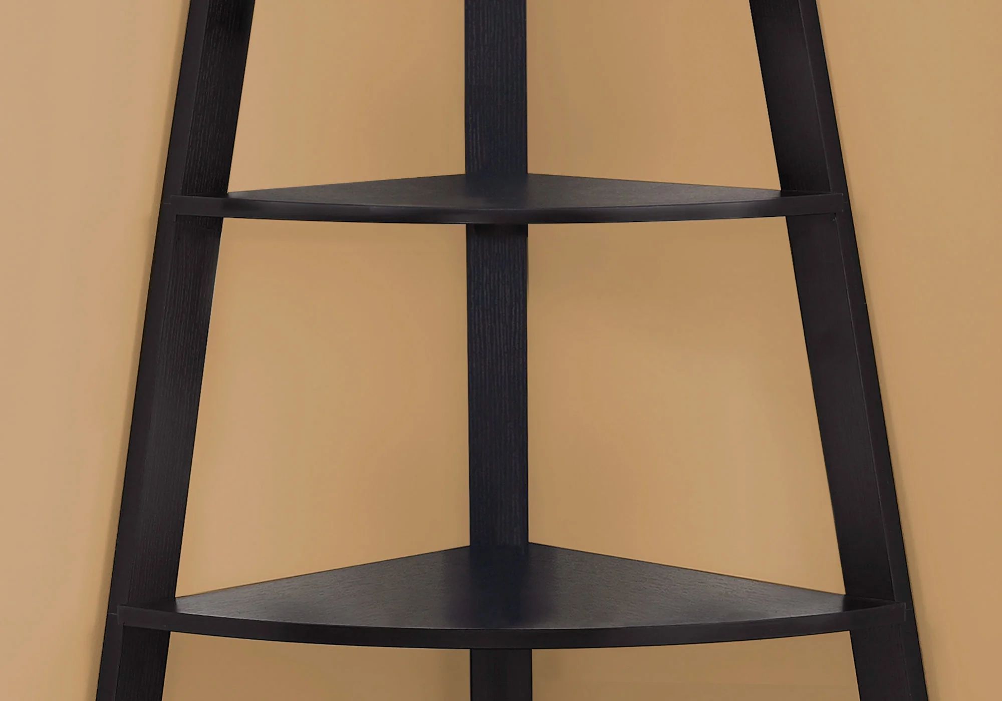 Noir Black Bookcase Corner Accent Shelf By Homeroots - Image 3