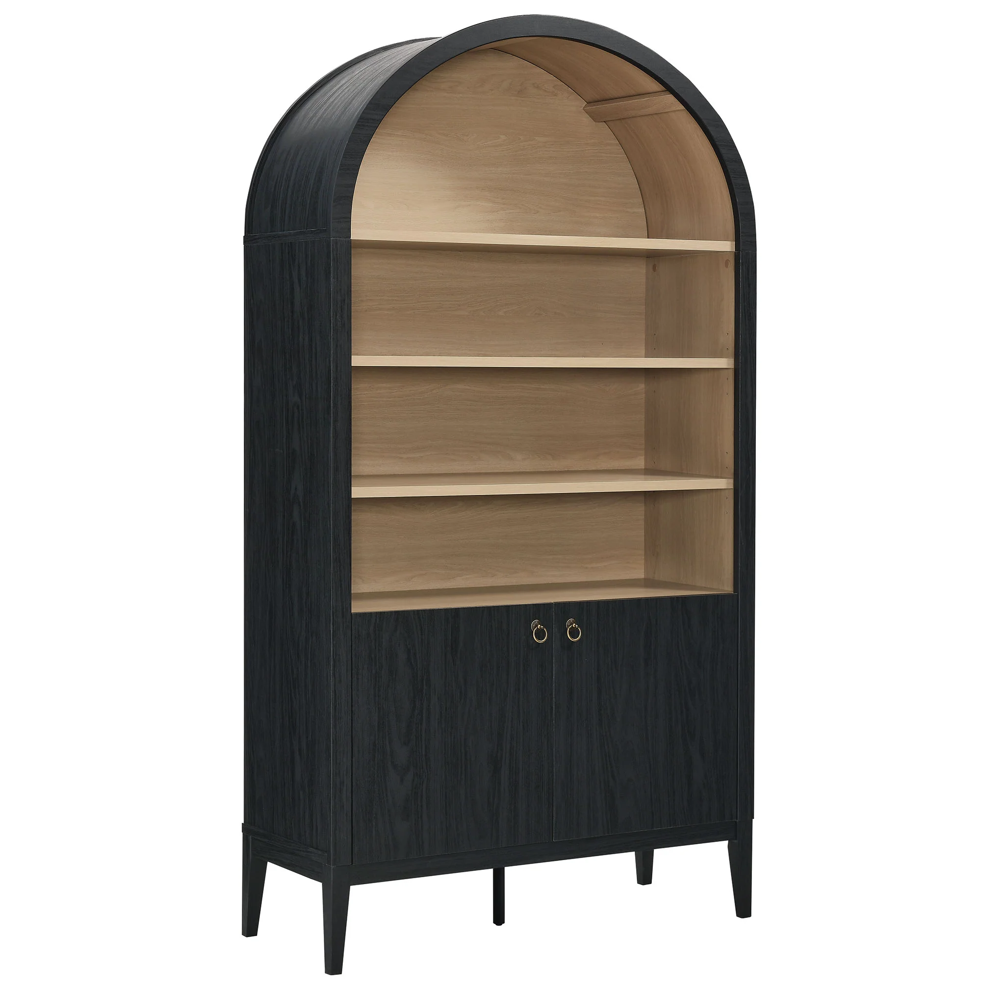 Nolan 74" Tall Wide Arched Storage Display Cabinet Bookshelf by Modway - Image 2