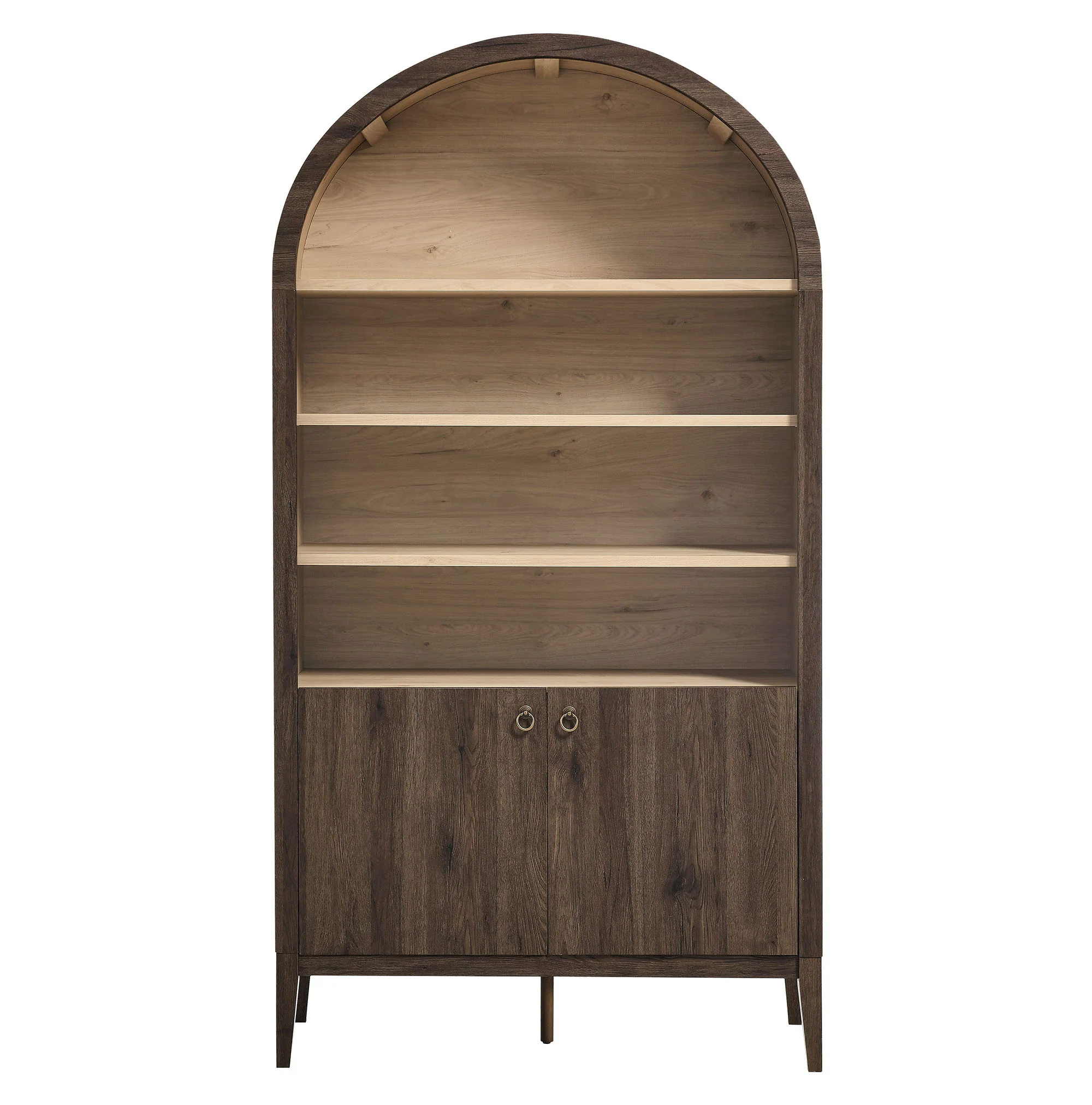 Nolan 74" Tall Wide Arched Storage Display Cabinet Bookshelf by Modway - Image 33
