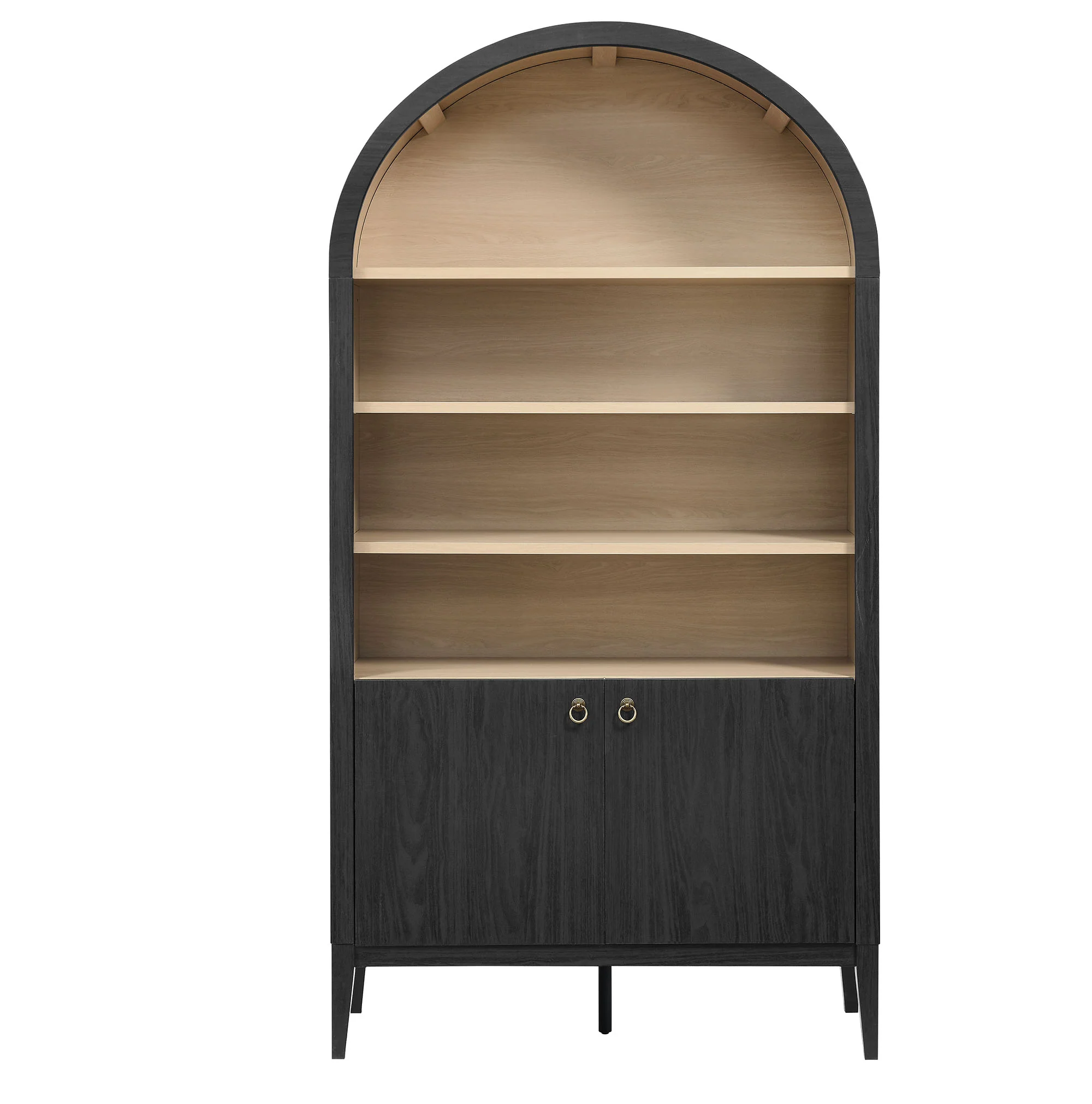 Nolan 74" Tall Wide Arched Storage Display Cabinet Bookshelf by Modway - Image 4