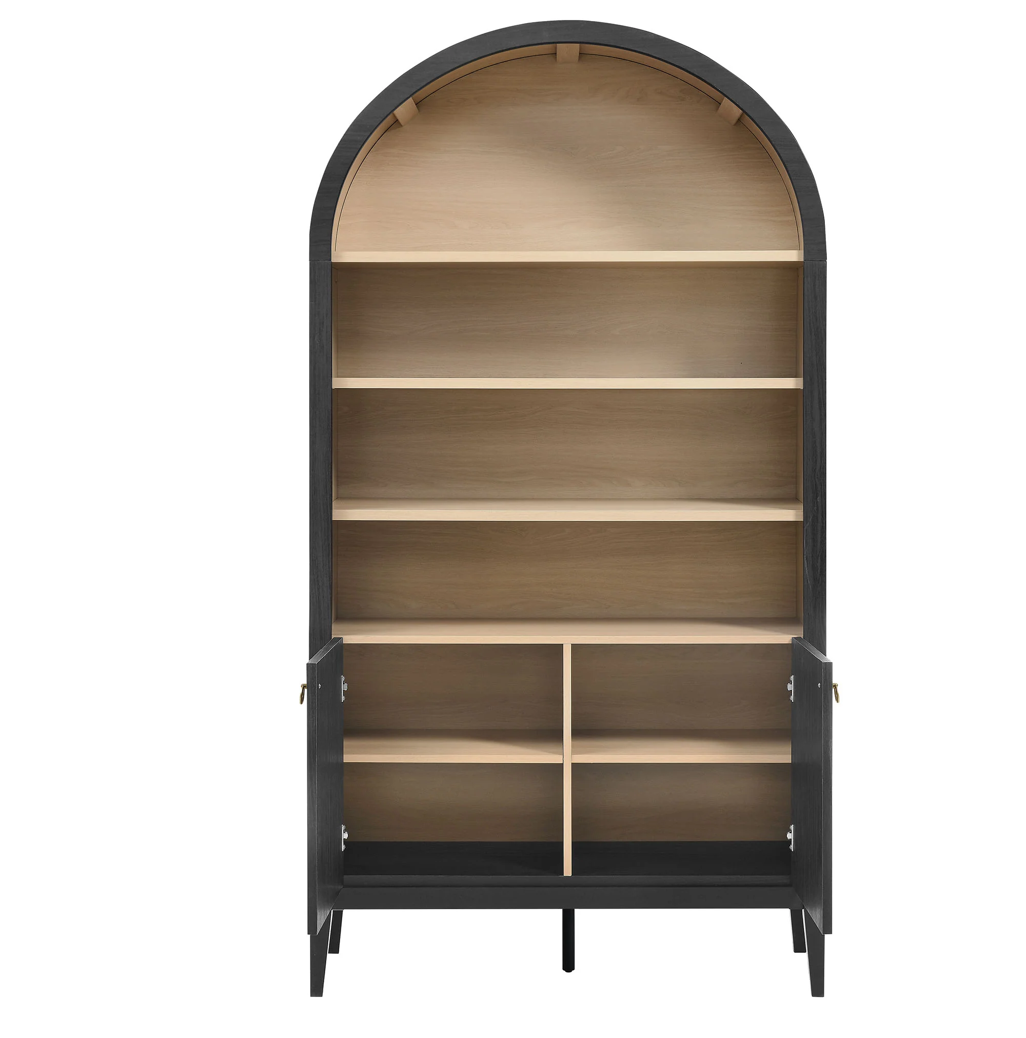 Nolan 74" Tall Wide Arched Storage Display Cabinet Bookshelf by Modway - Image 5