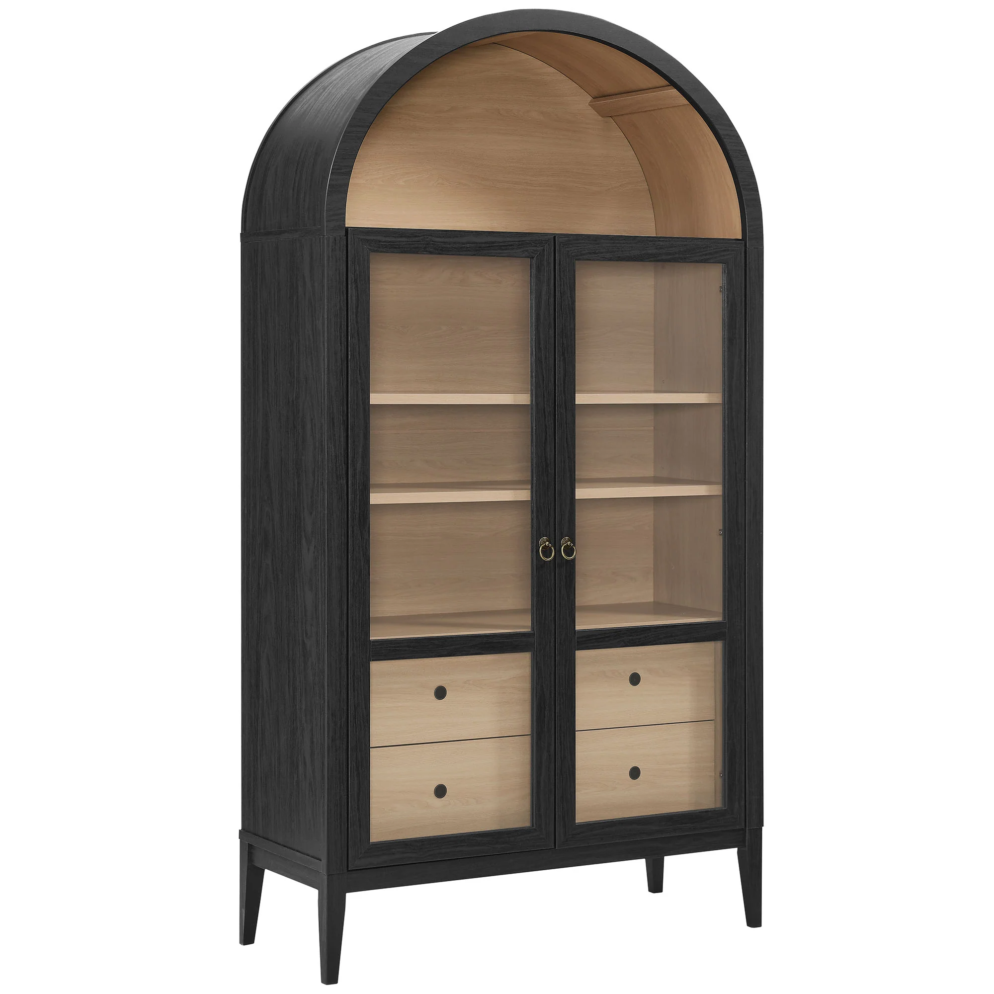Nolan 74" Tall Wide Arched Storage Display Cabinet by Modway - Image 2