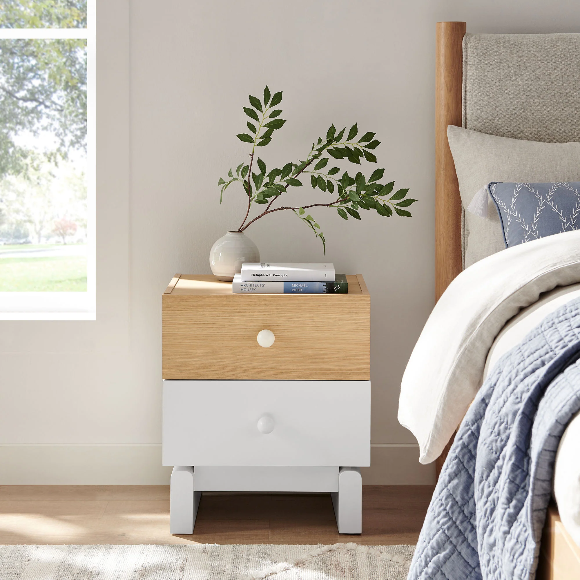 Nolia 2-Drawer Color Block Nightstand by Modway - Image 7