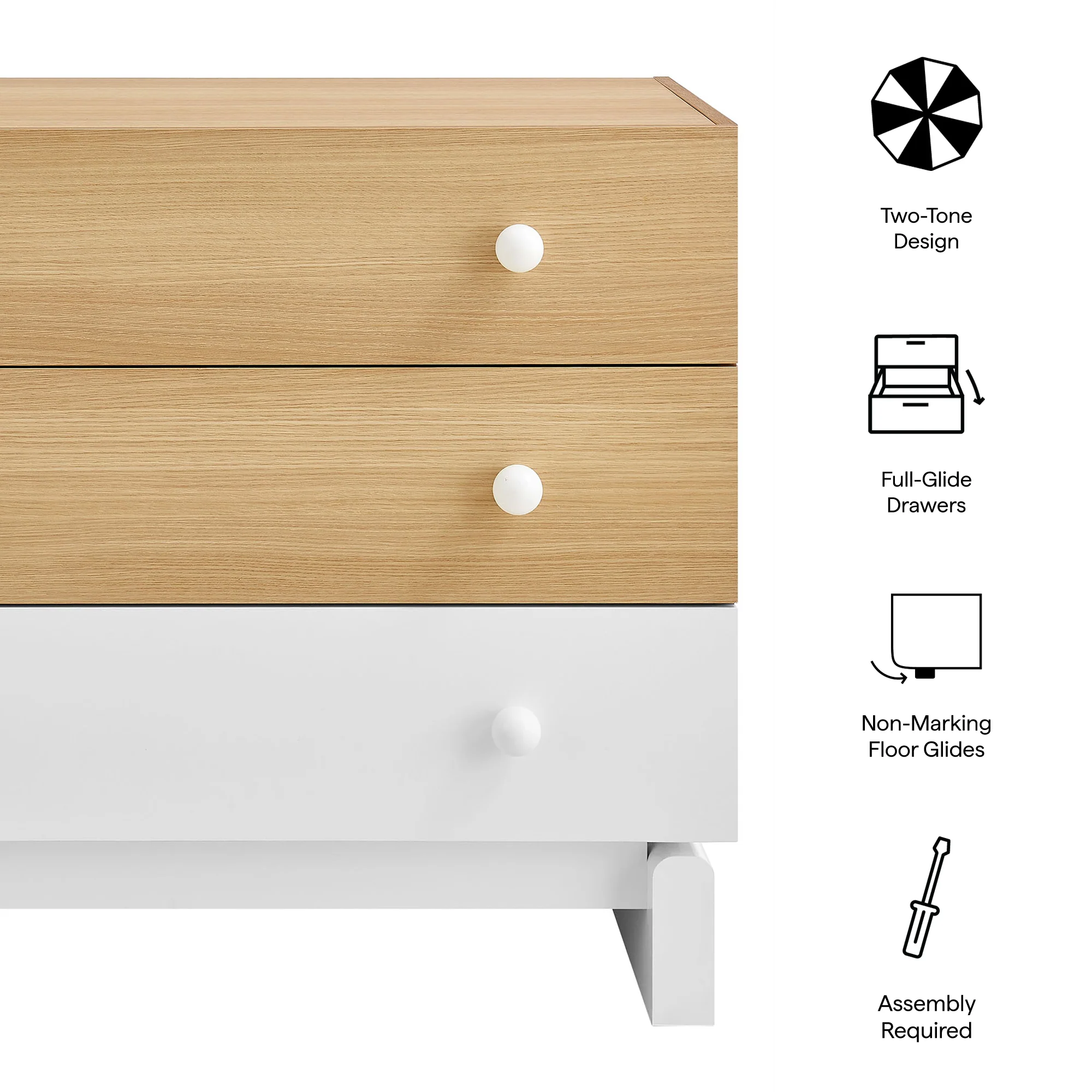 Nolia 3-Drawer Color Block Dresser by Modway - Image 8