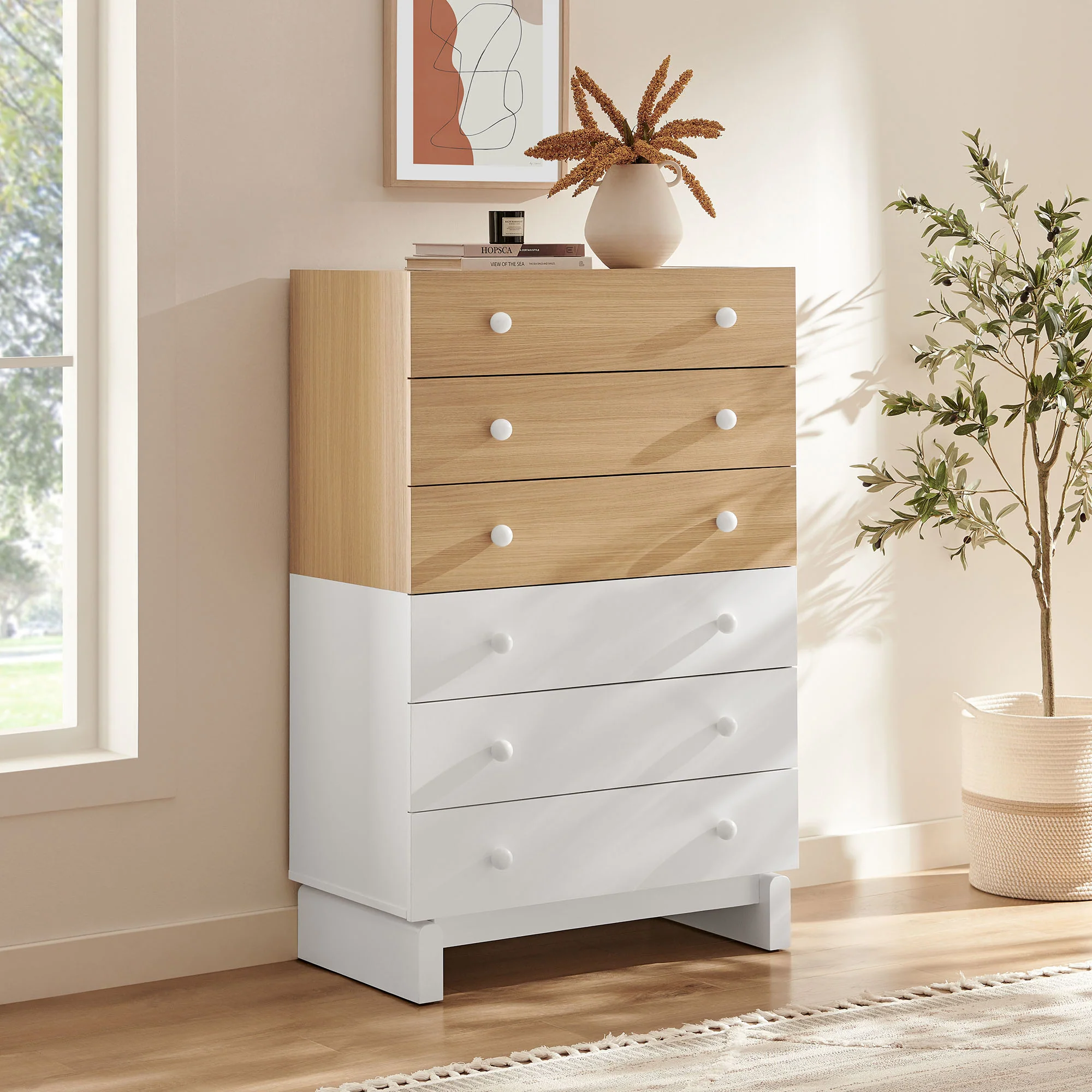 Nolia 6-Drawer Color Block Dresser Chest by Modway - Image 7