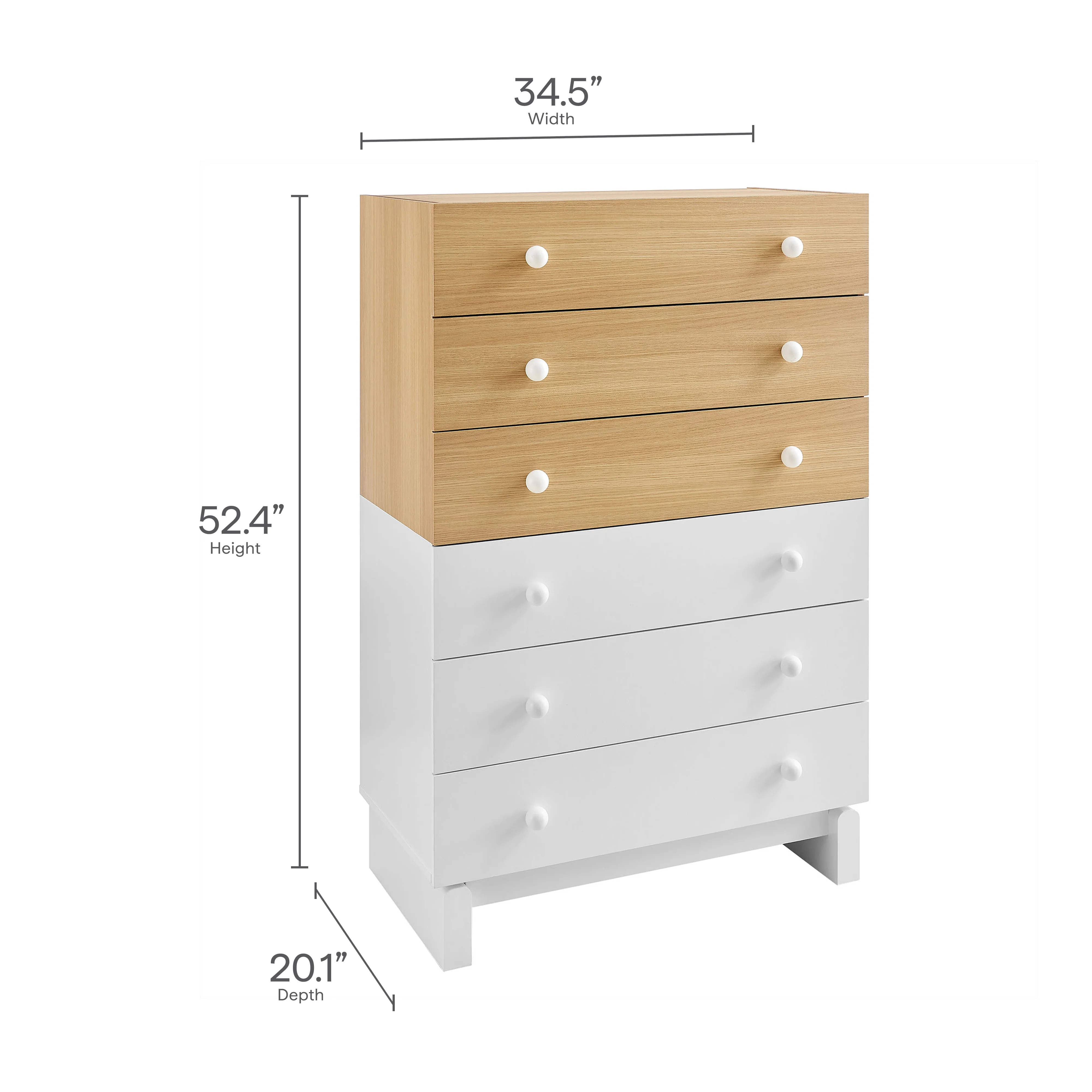 Nolia 6-Drawer Color Block Dresser Chest by Modway - Image 9