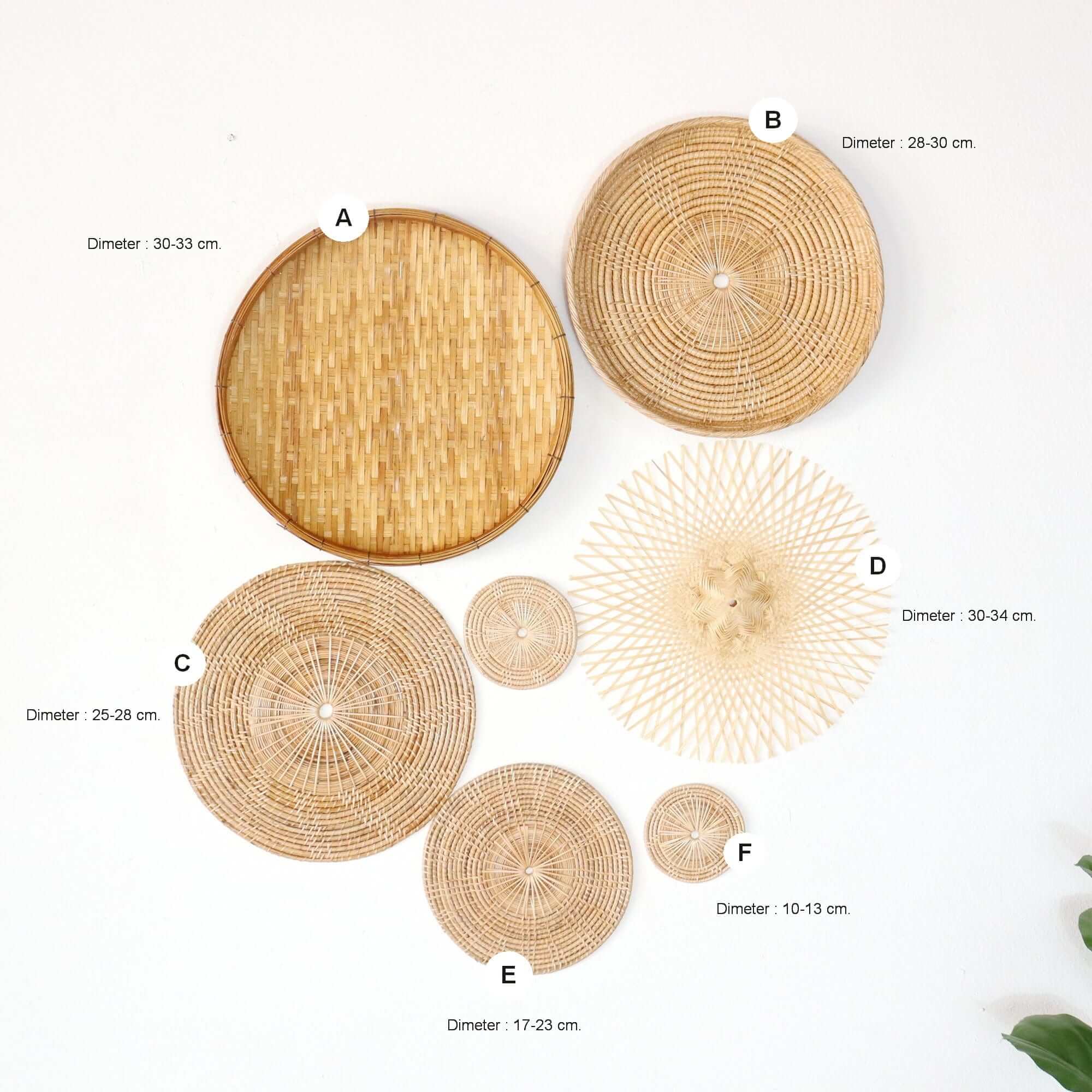 Nor Ra Mon - Wall Hanging Decor Set Of 7 By Thaihome - Image 2