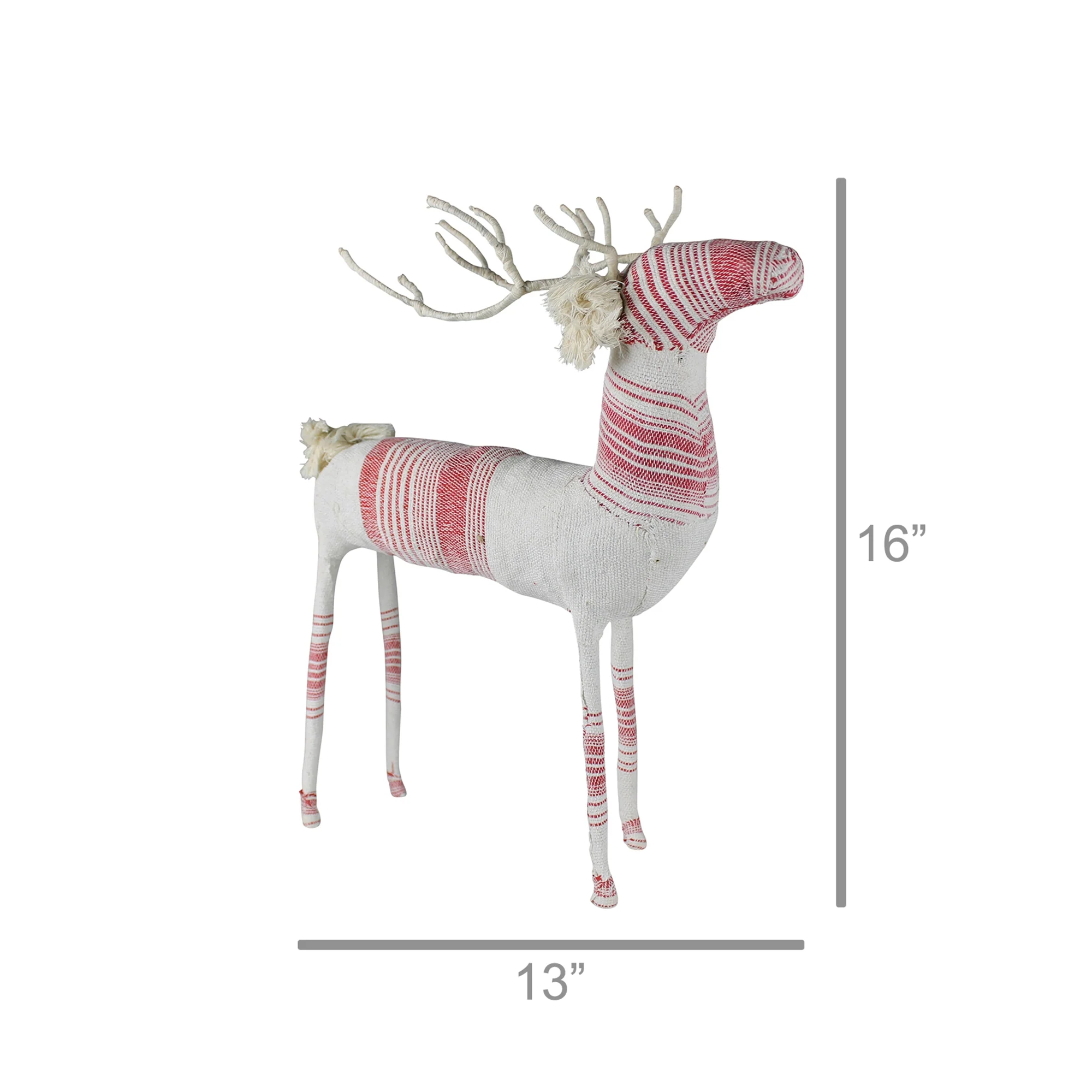 Nord Stag, Red & White - Large By HomArt - Image 2