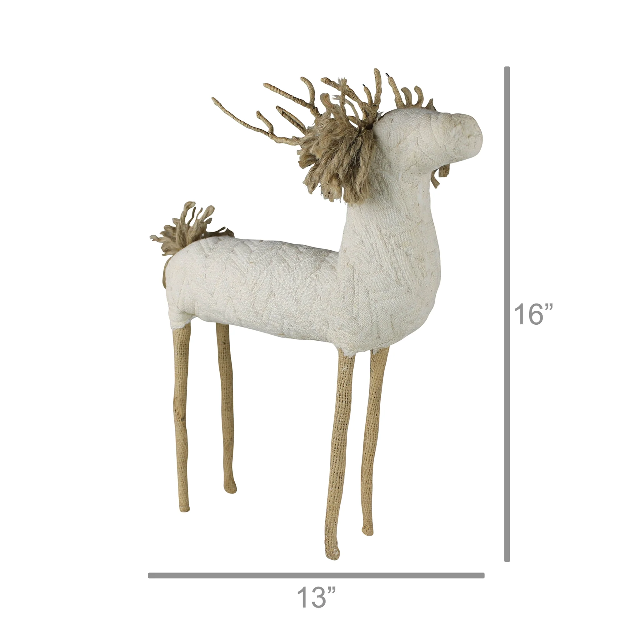 Nord Stag, White Quilt - Large By HomArt - Image 2