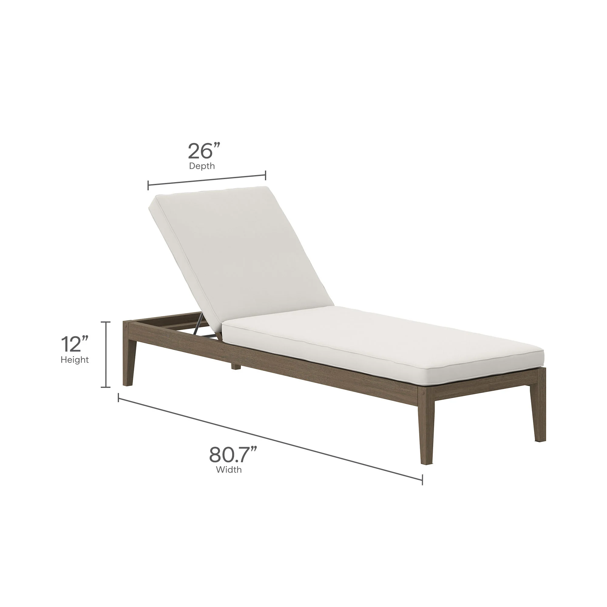 Northlake 3-Piece Outdoor Patio Teak Wood Furniture Set with Chaise Lounges and Side Table by Modway - Image 6