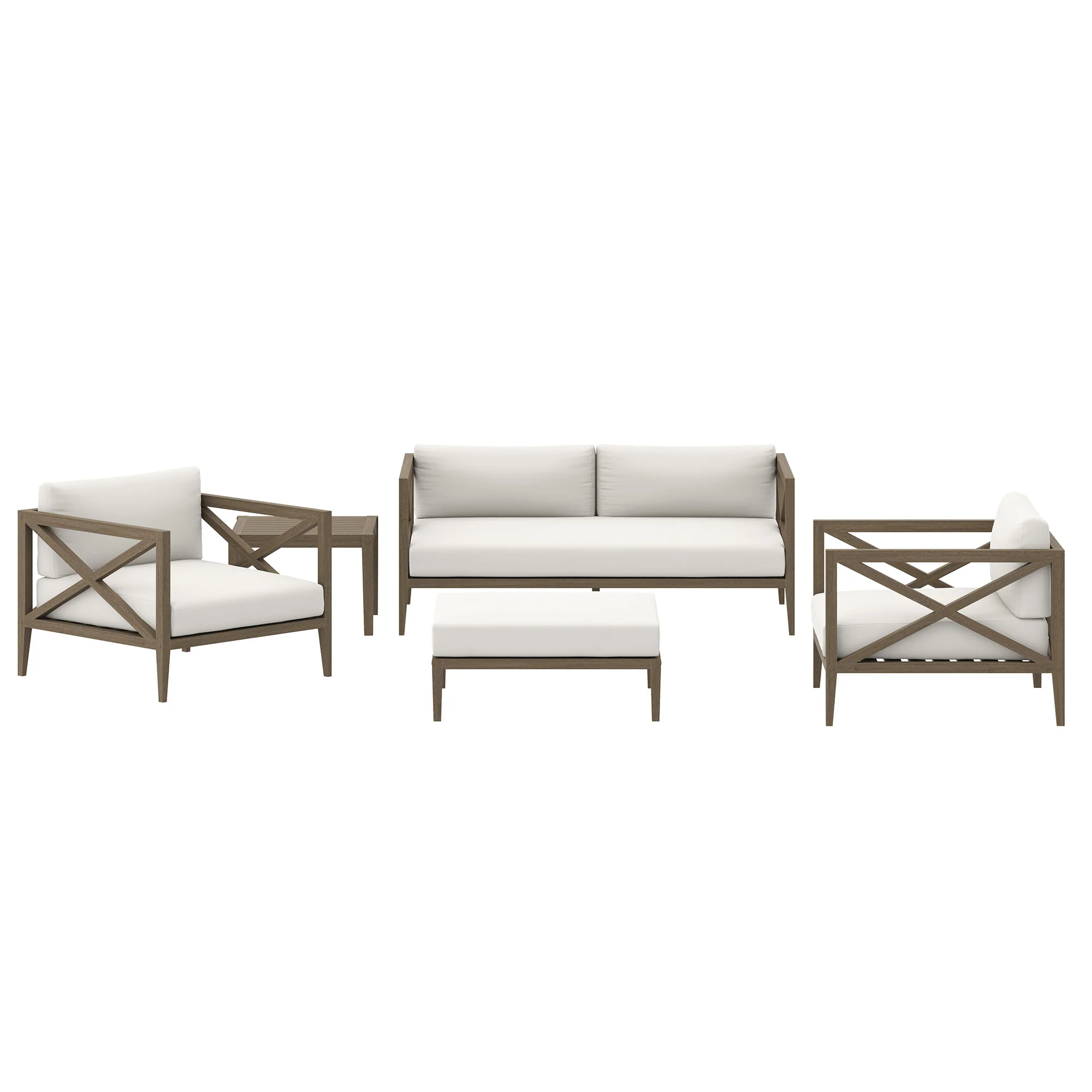 Northlake 5-Piece Outdoor Patio Teak Wood Furniture Set by Modway - Image 2